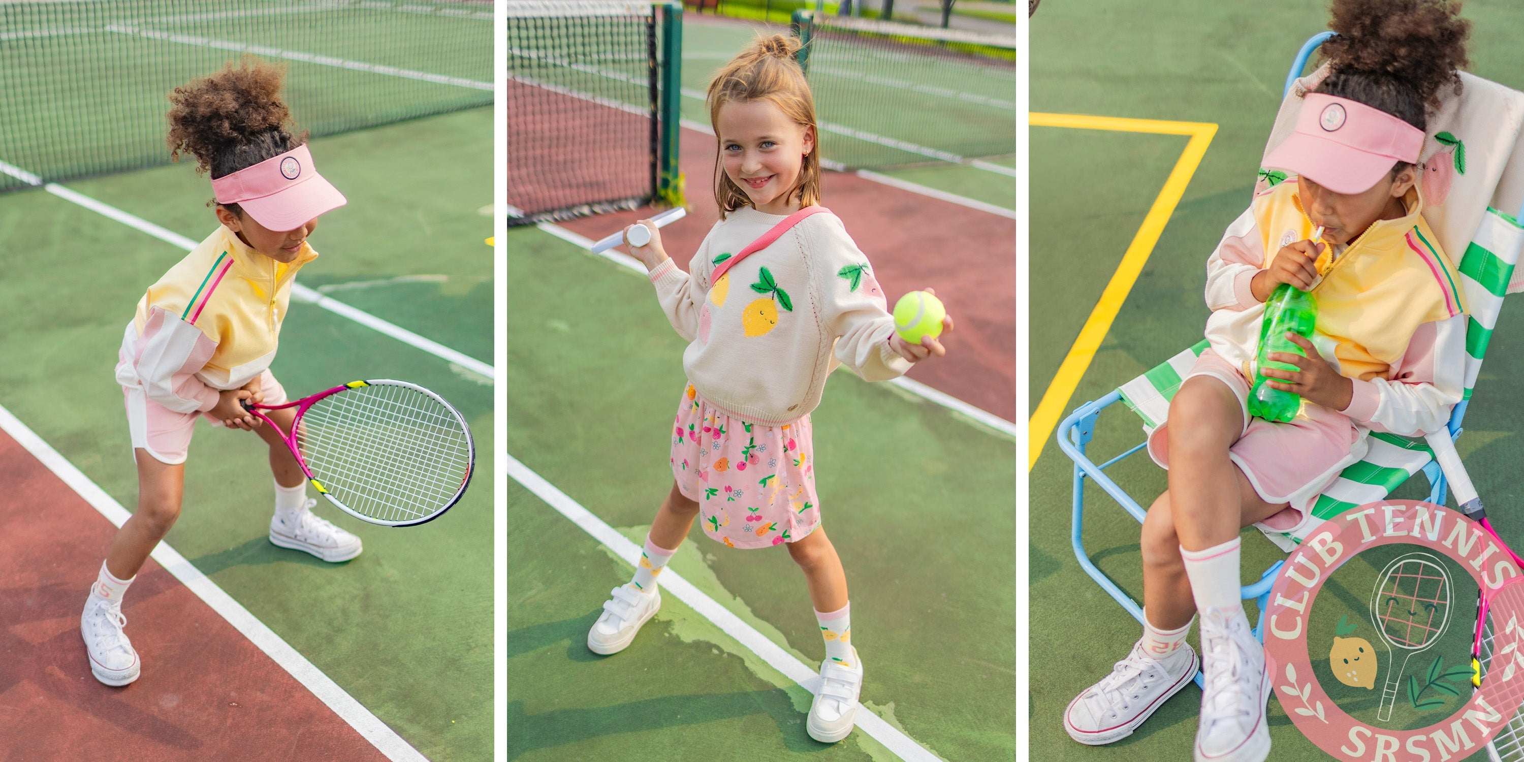 Tennis & explosion de fruits - Fille 3 à 12 ans