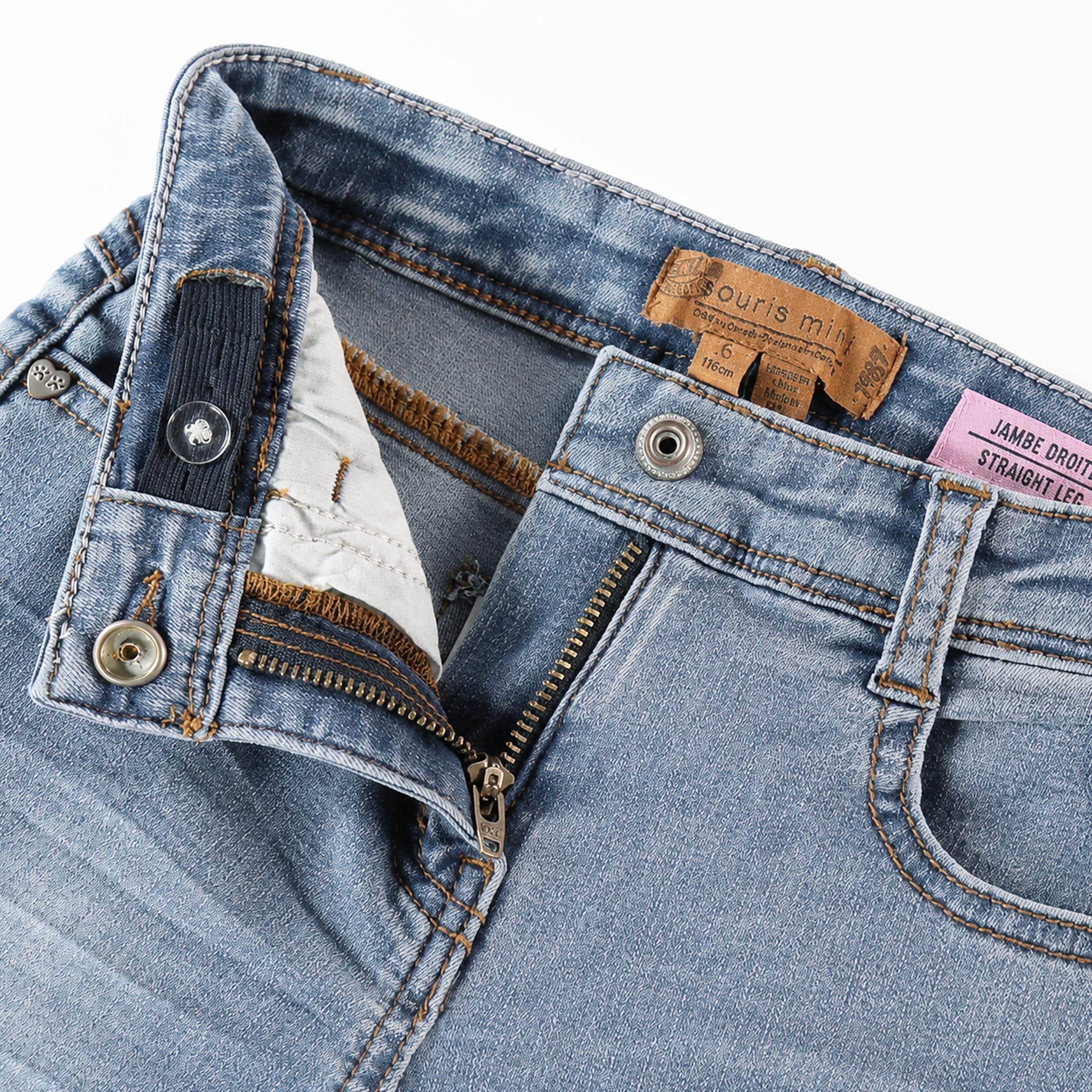 Blue Stretch Denim Pants, child