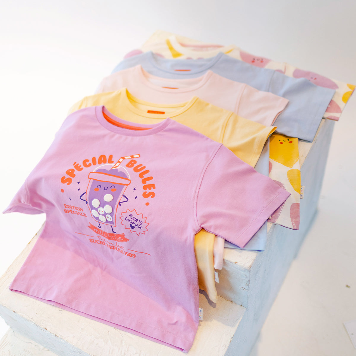 Lilac T-shirt with illustration, child