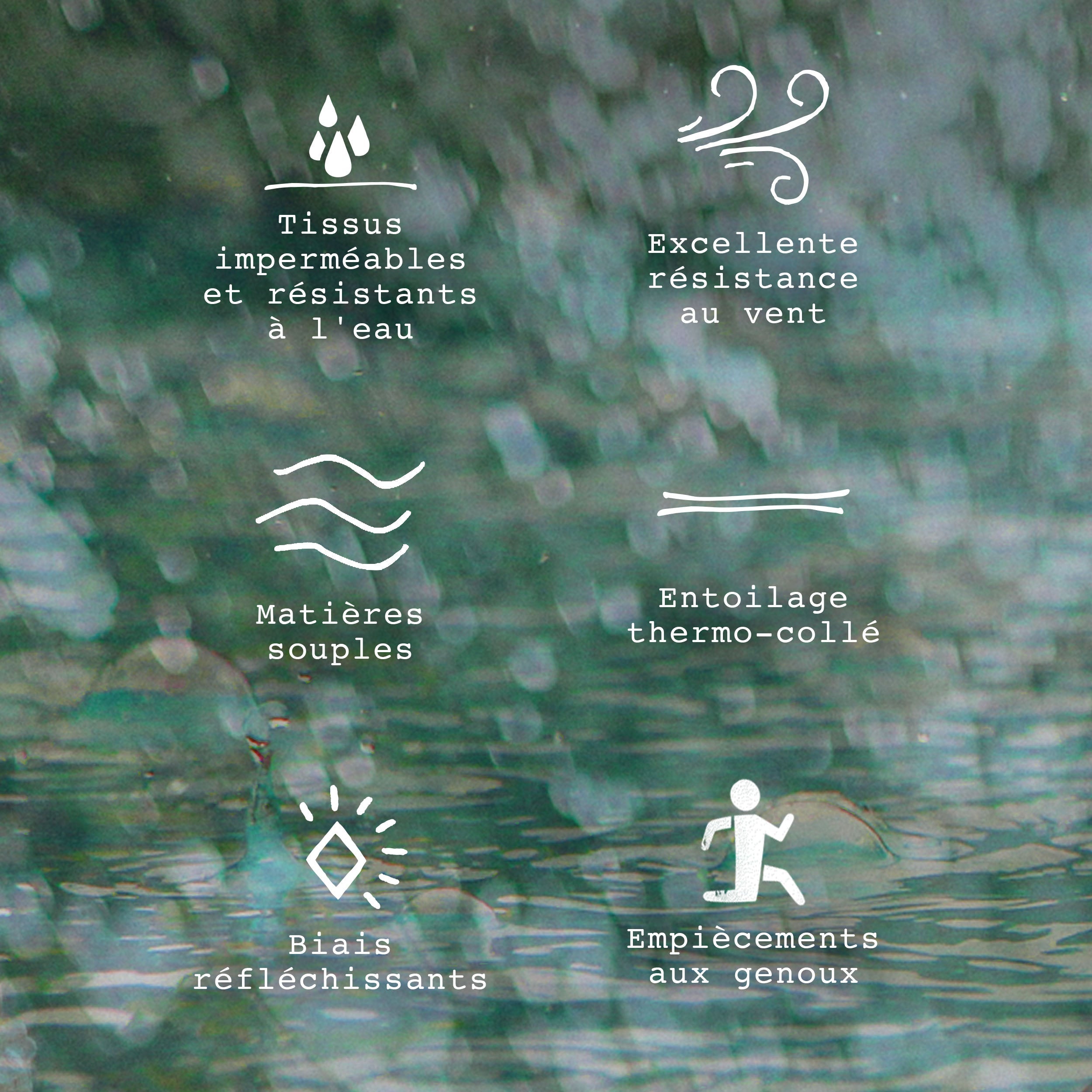 Pink polyurethane rain overalls, child