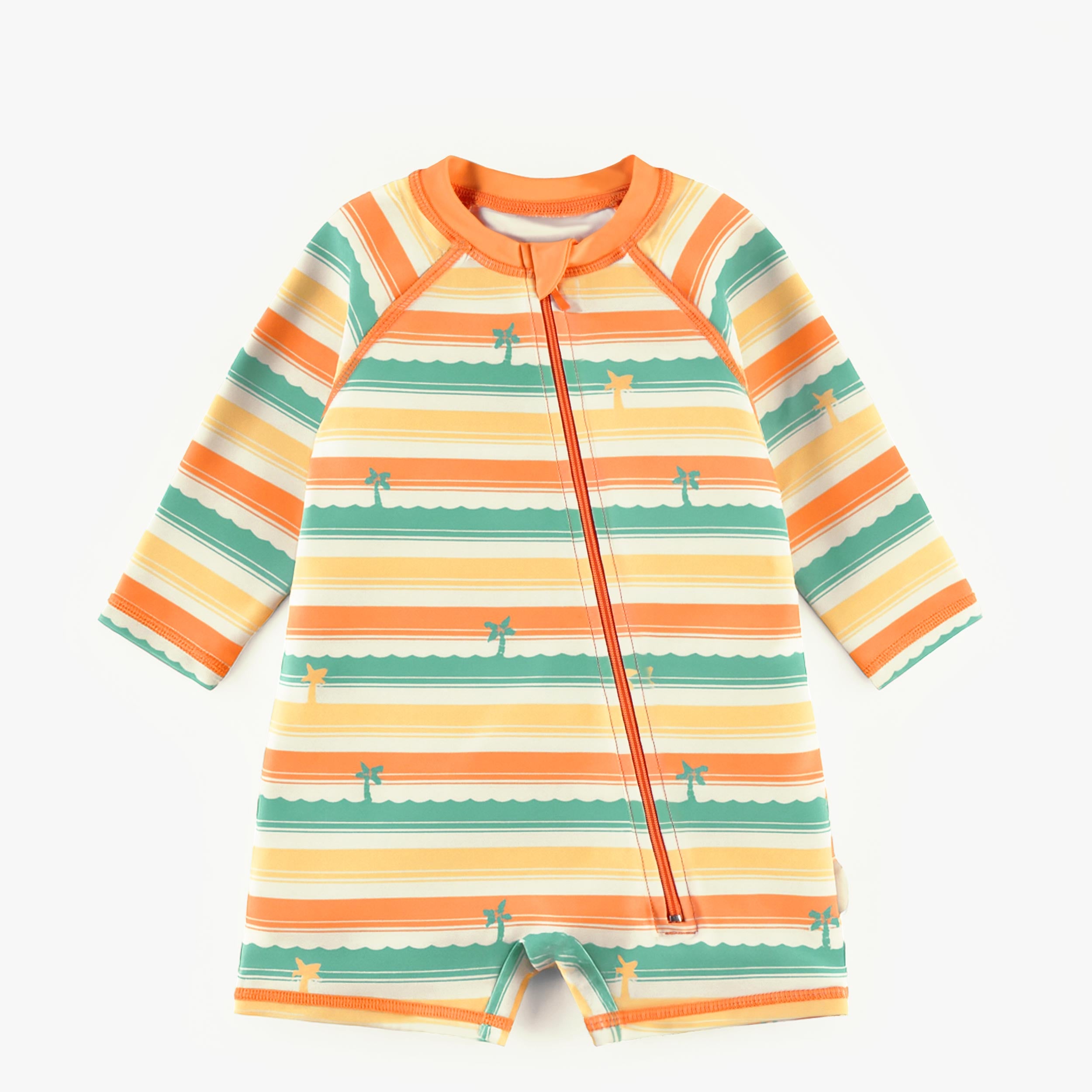 Maillot de bain une pièce à rayures colorées, bébé || One-piece swimsuit with colorful stripes, baby