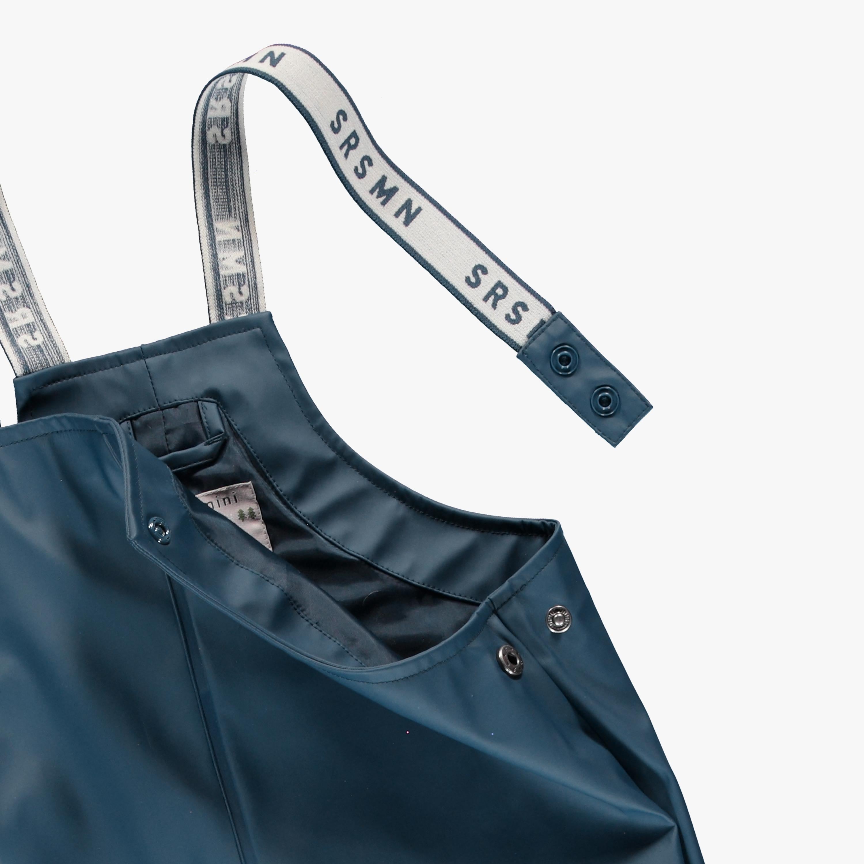 Navy rain overalls, child