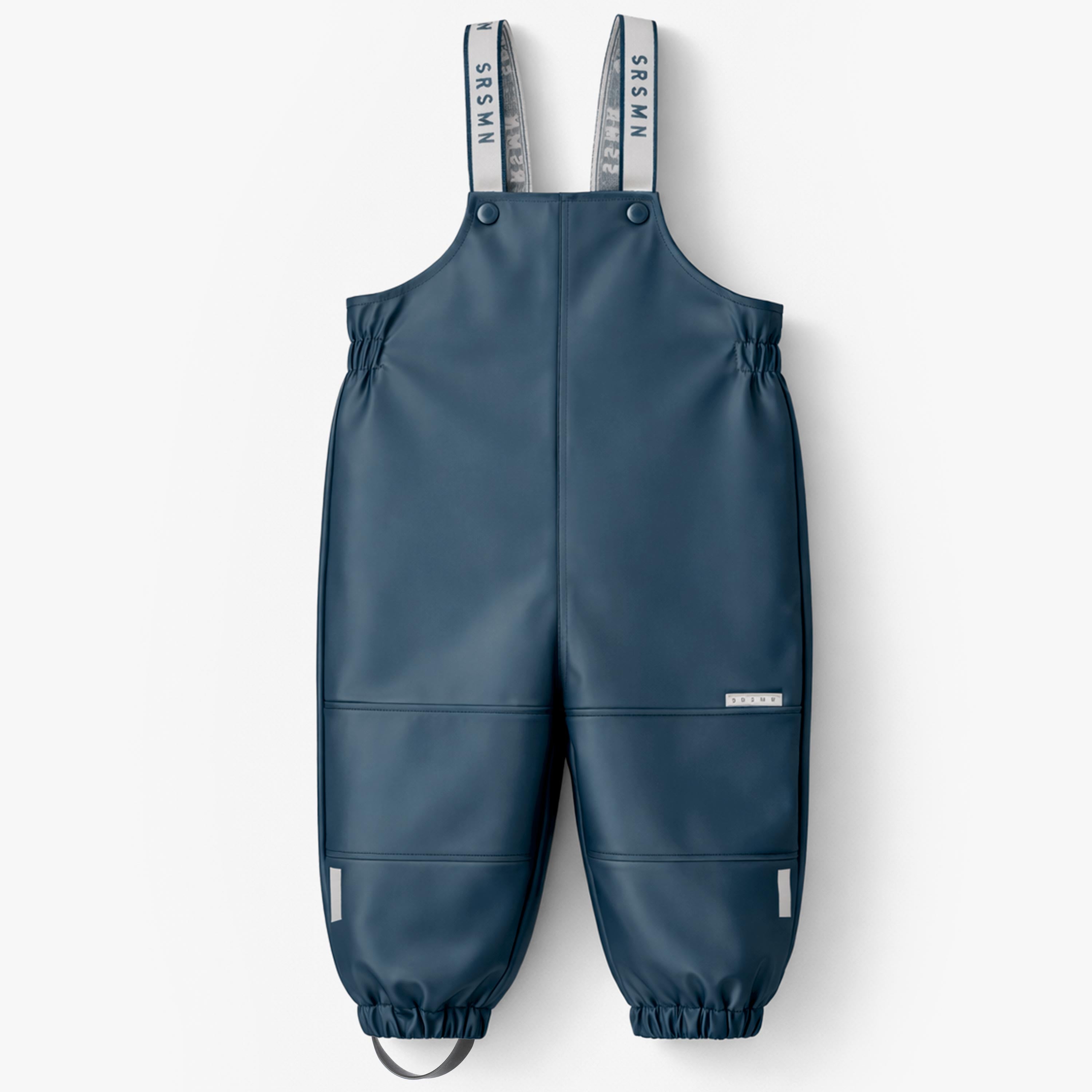 Navy rain overalls, baby