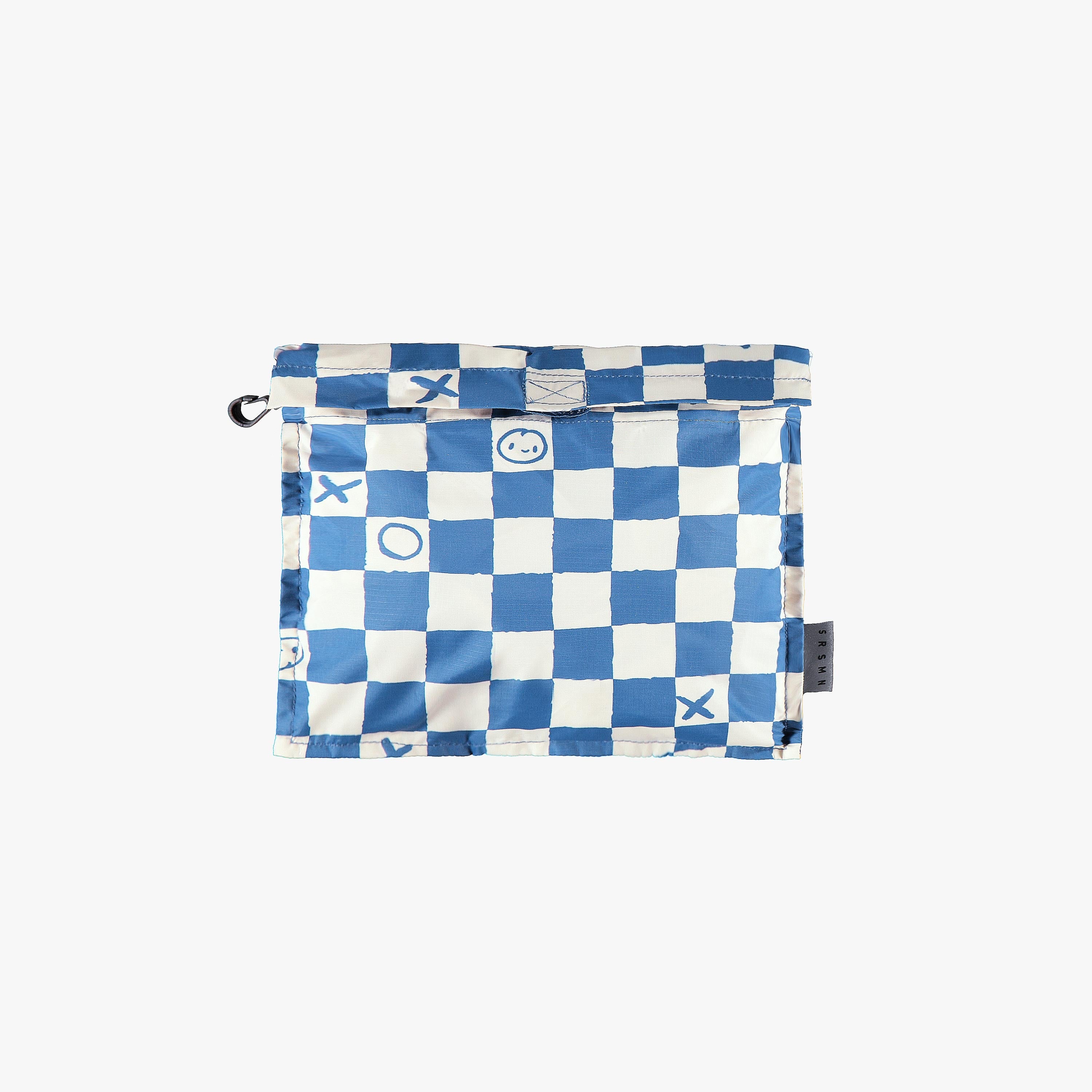 Blue windbreaker with checkerboard print, baby