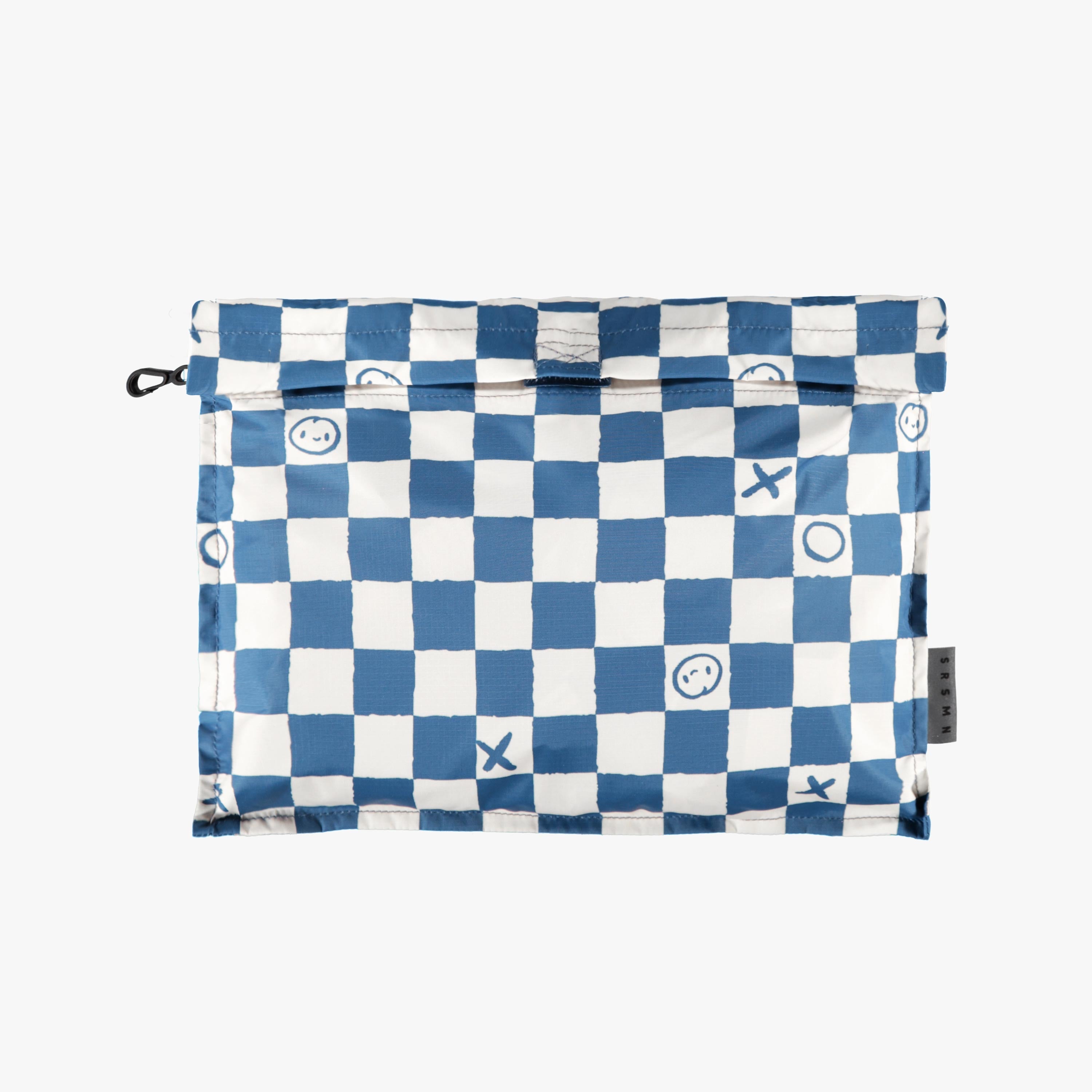 Manteau coupe-vent bleu à motif damier, enfant