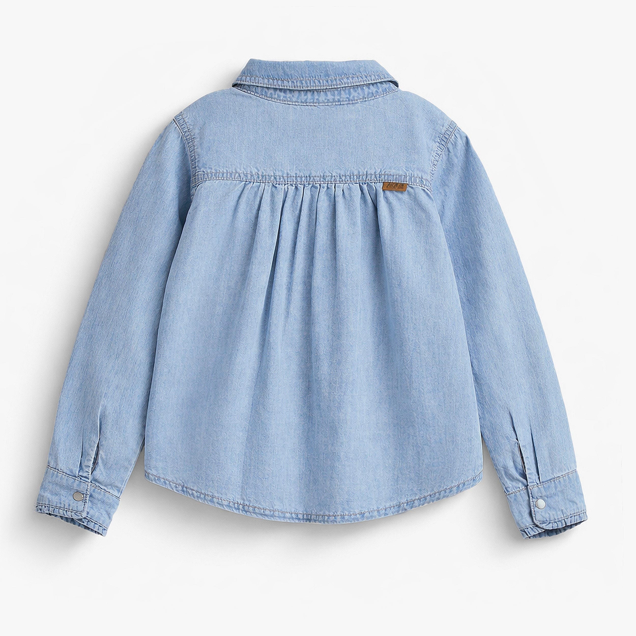 Dos de la chemise en denim léger, enfant