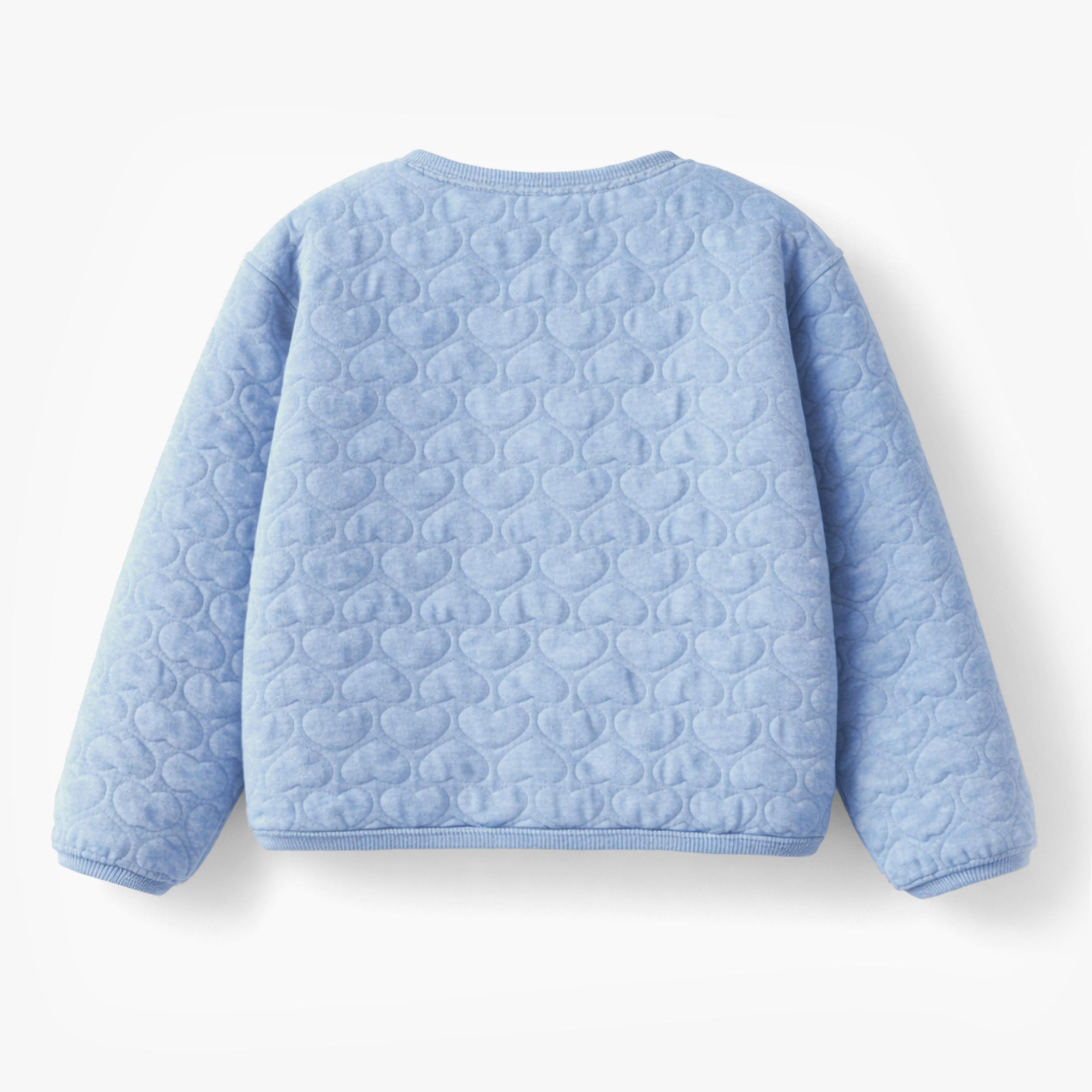 Dos du Blouson bleu avec matelassé de cœurs, enfant - Souris Mini