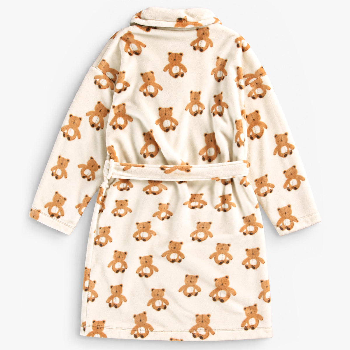Robe de chambre crème à motifs d’oursons, adulte