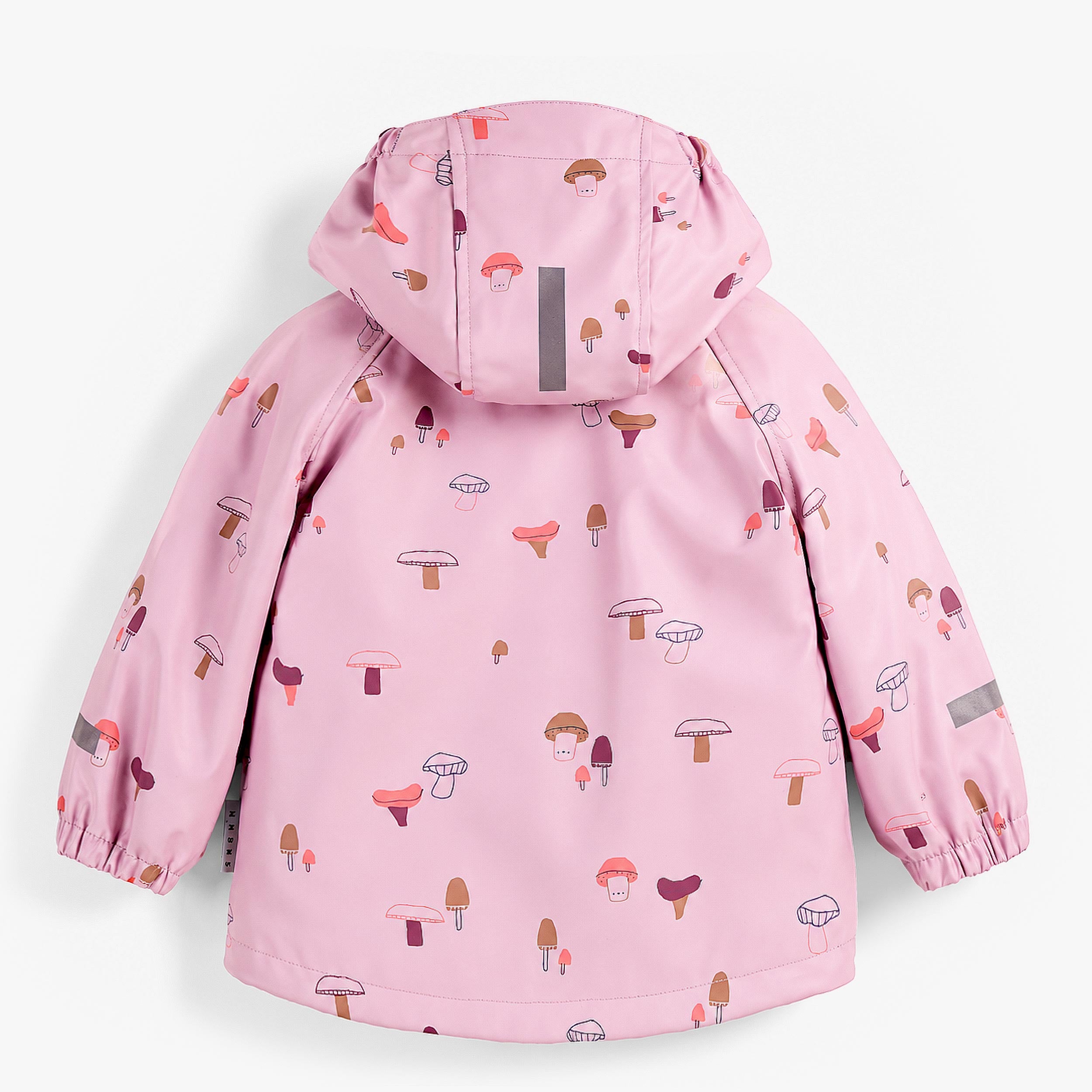 Manteau de pluie rose à imprimé champignons, bébé