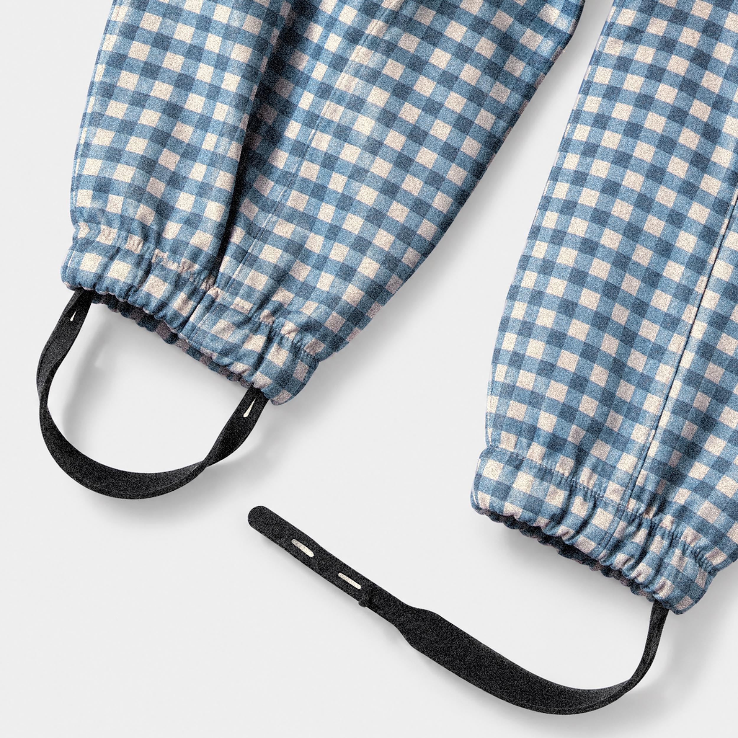 Une-pièce softshell bleu à carreaux, bébé