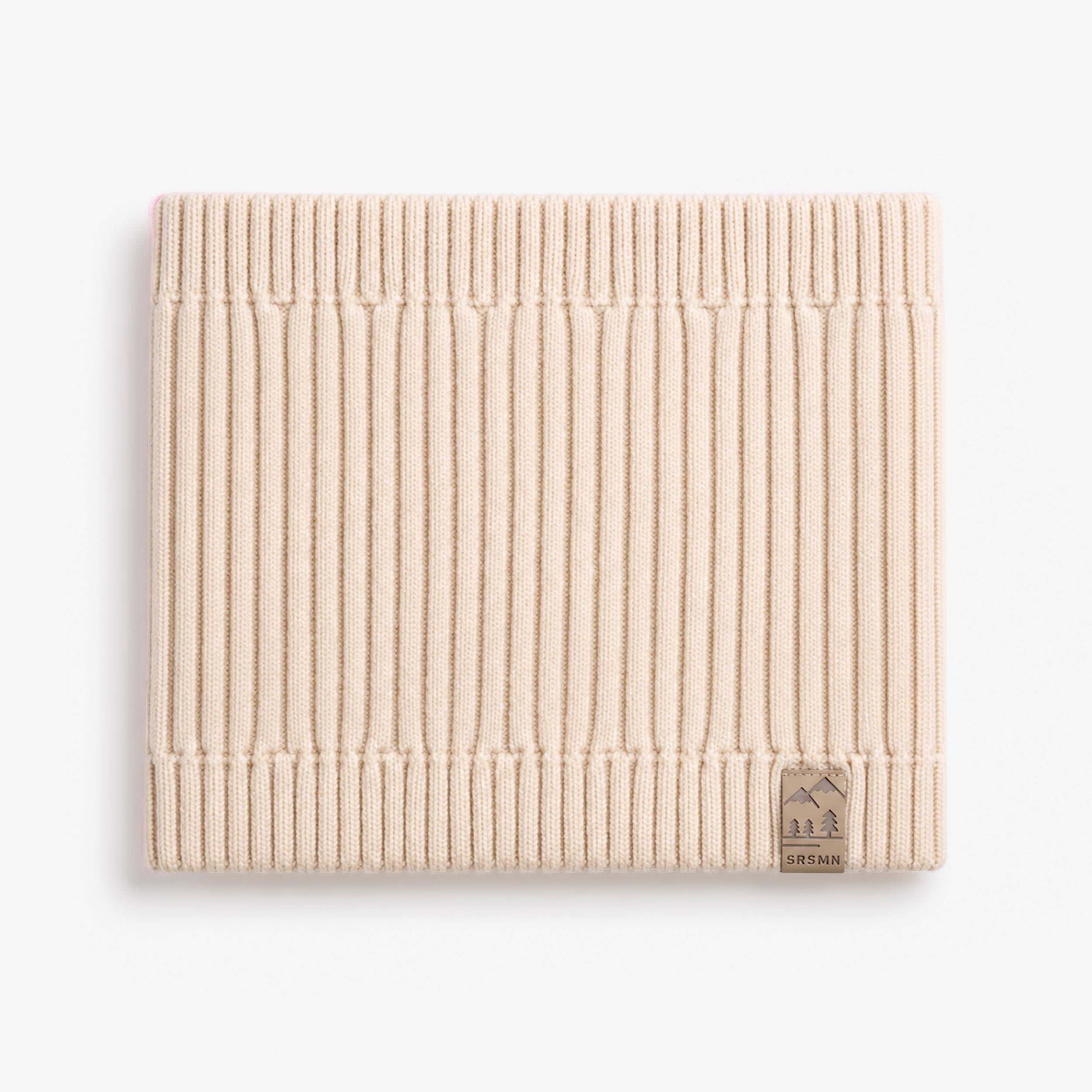 Cache-cou crème en tricot, enfant fille