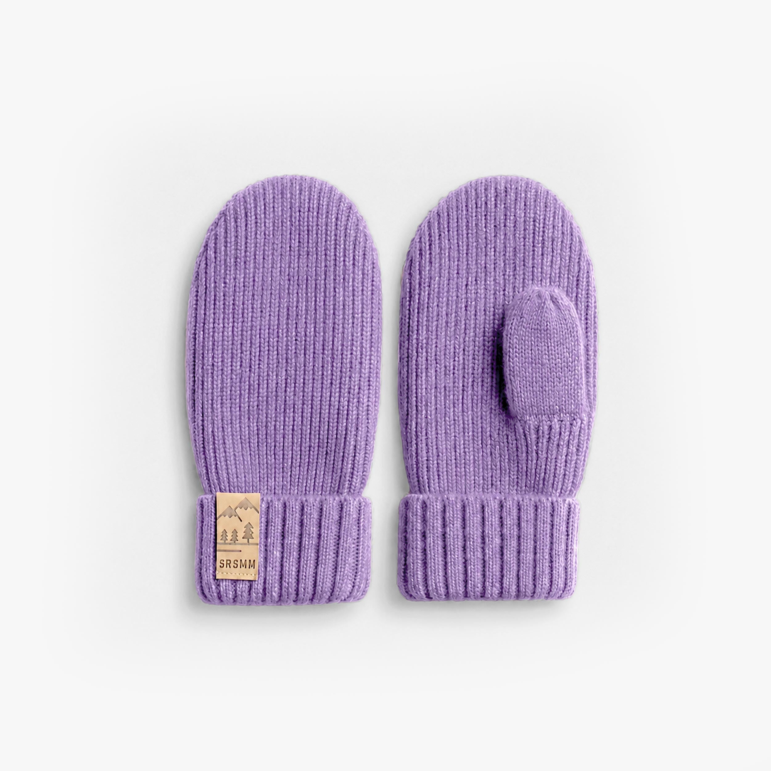 Mitaines mauves en tricot, enfant