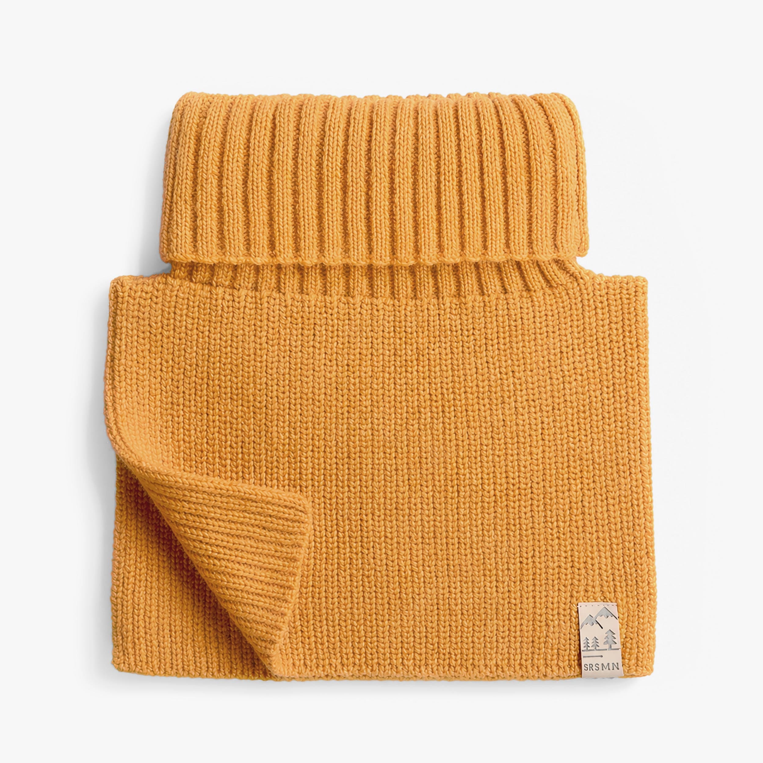 Ochre knit neck warmer, child