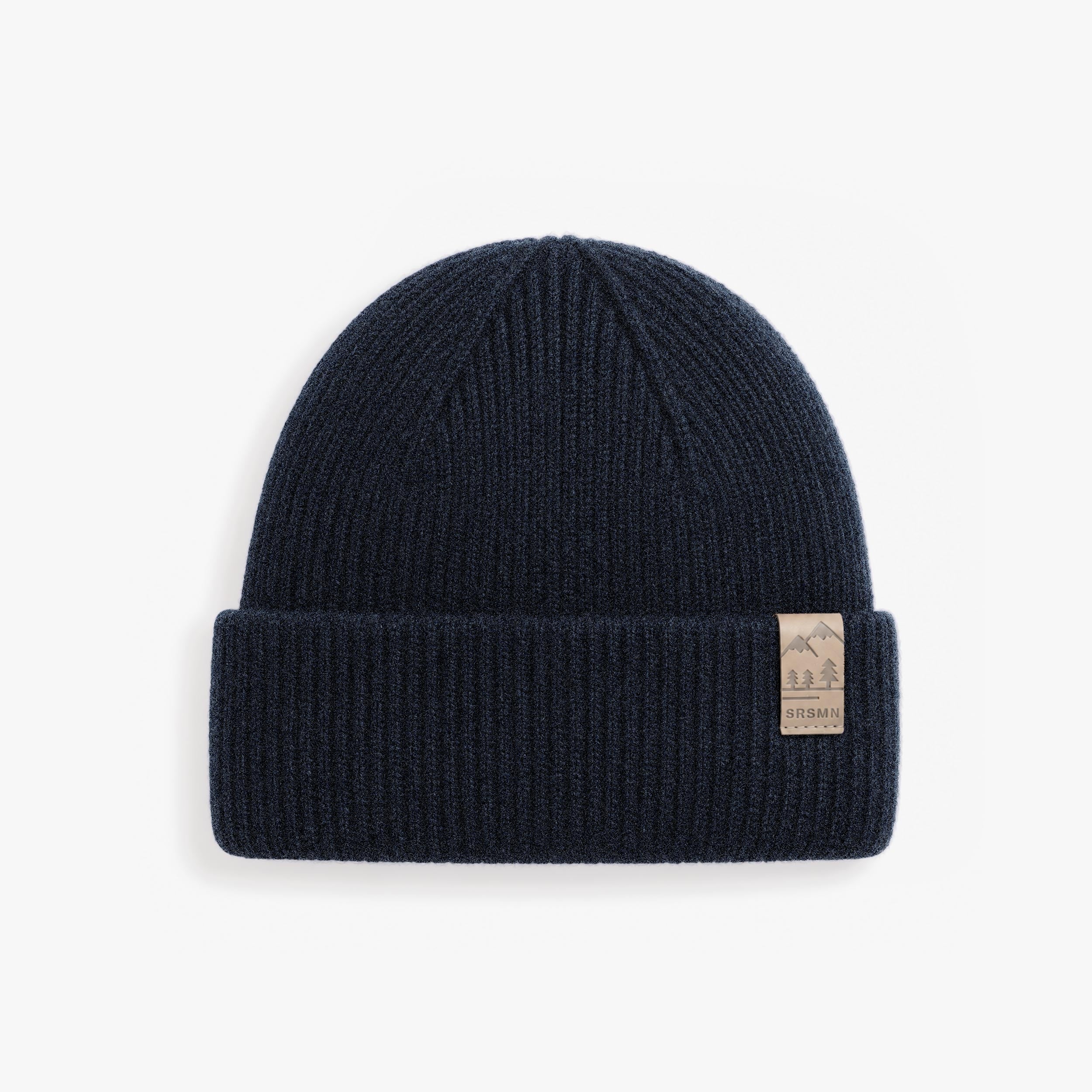 Tuque bleu foncé en tricot, enfant