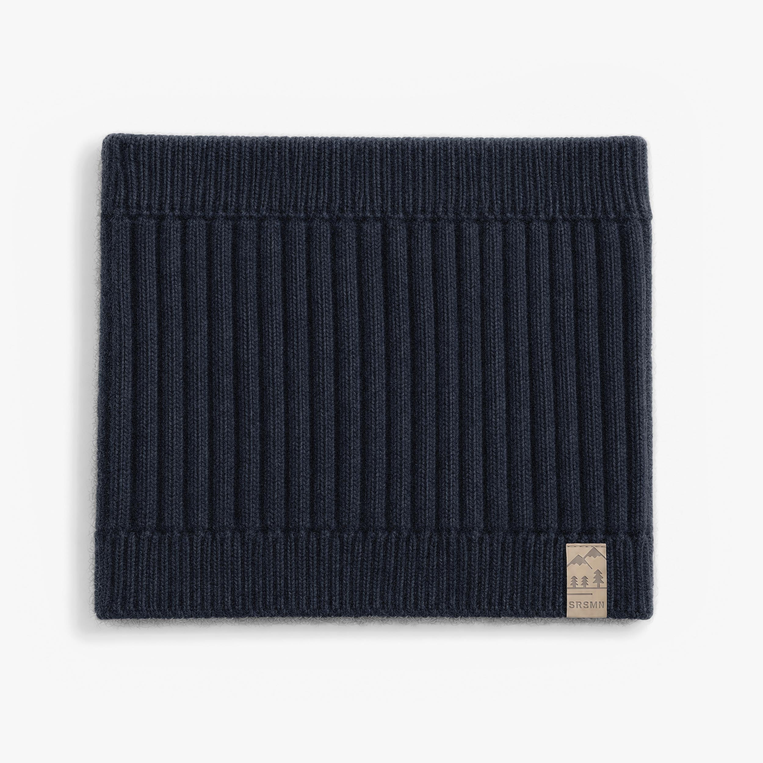 Dark blue knit neck warmer, child