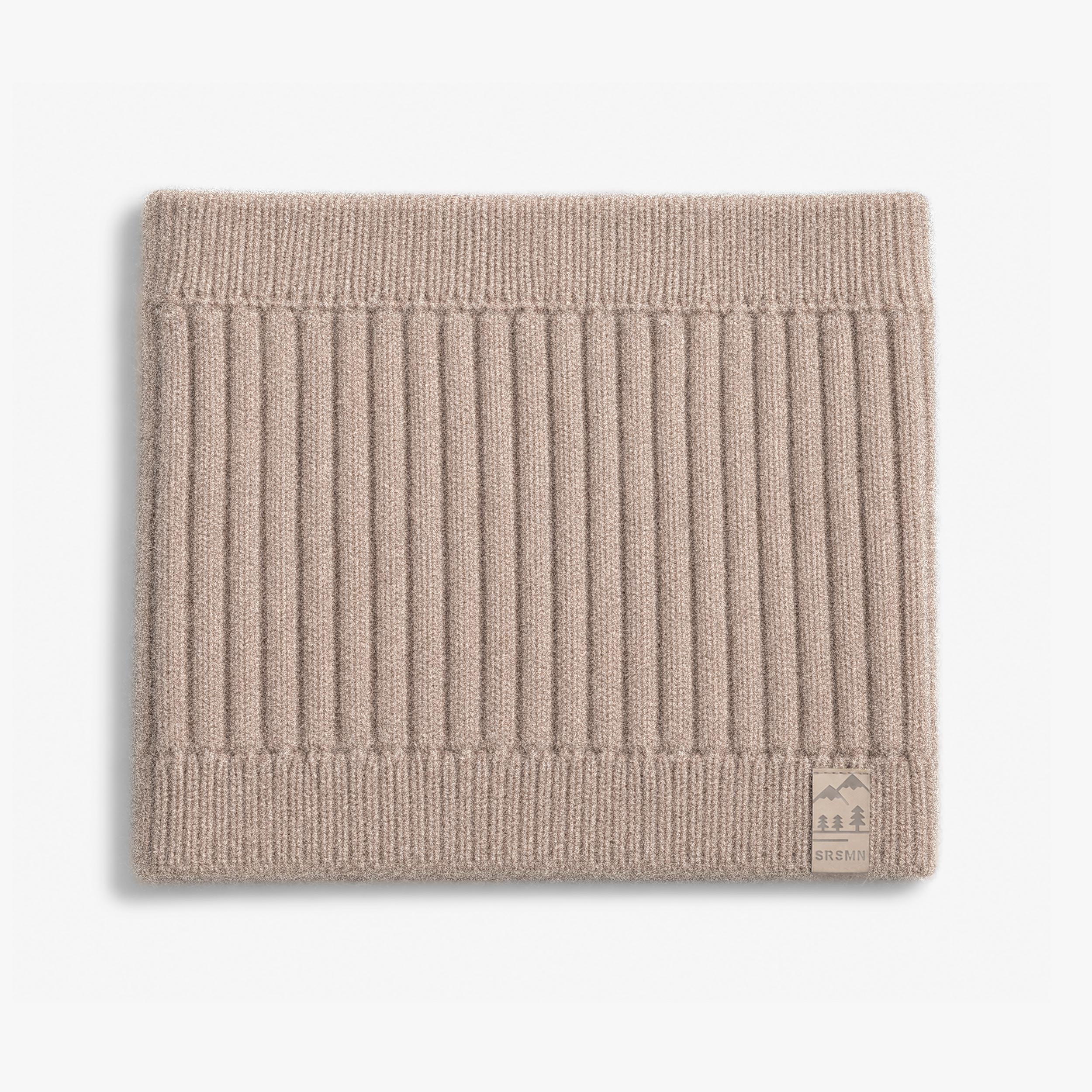 Cache-cou beige en tricot, enfant