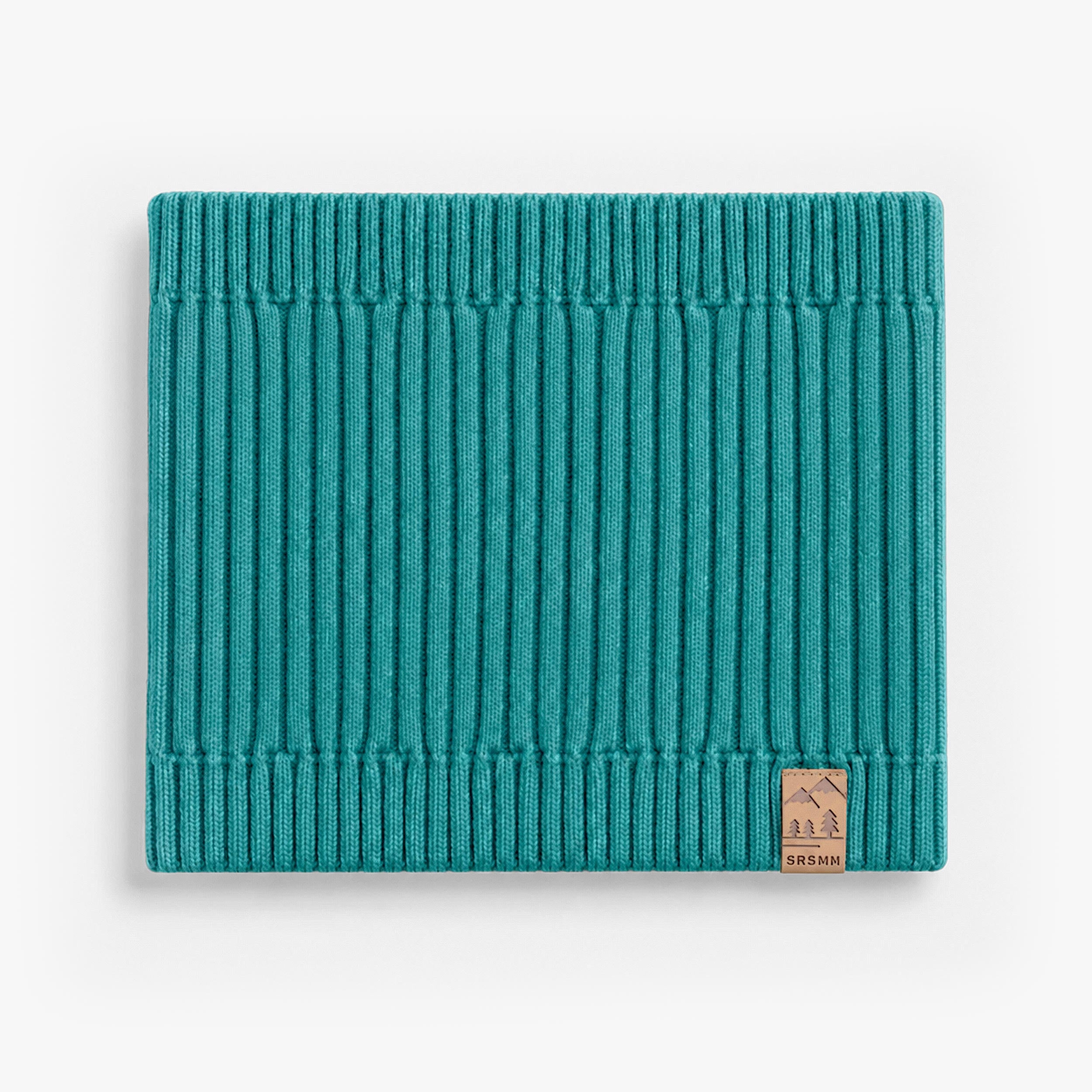 Cache-cou turquoise en tricot, enfant