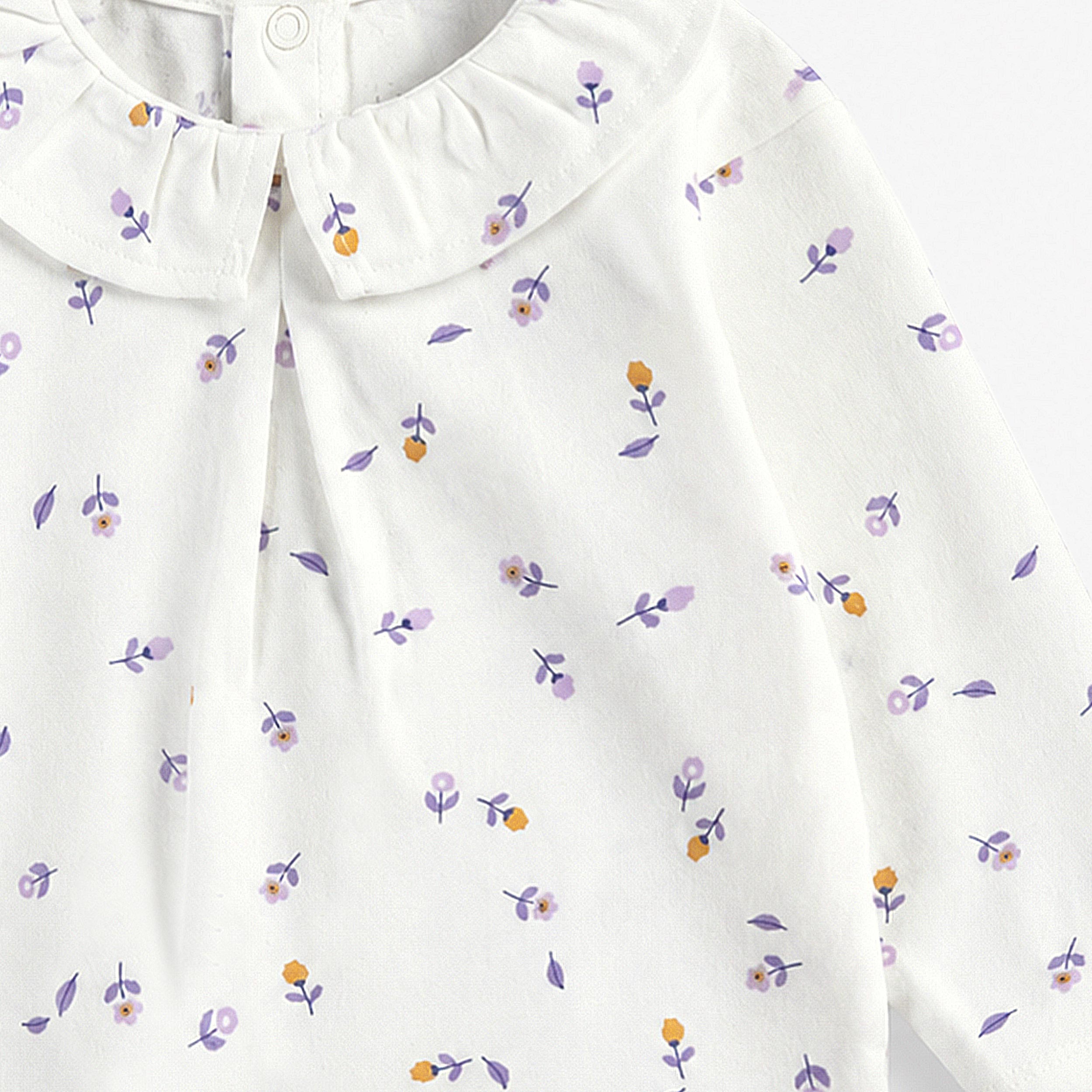 T-shirt crème à imprimé floral, naissance