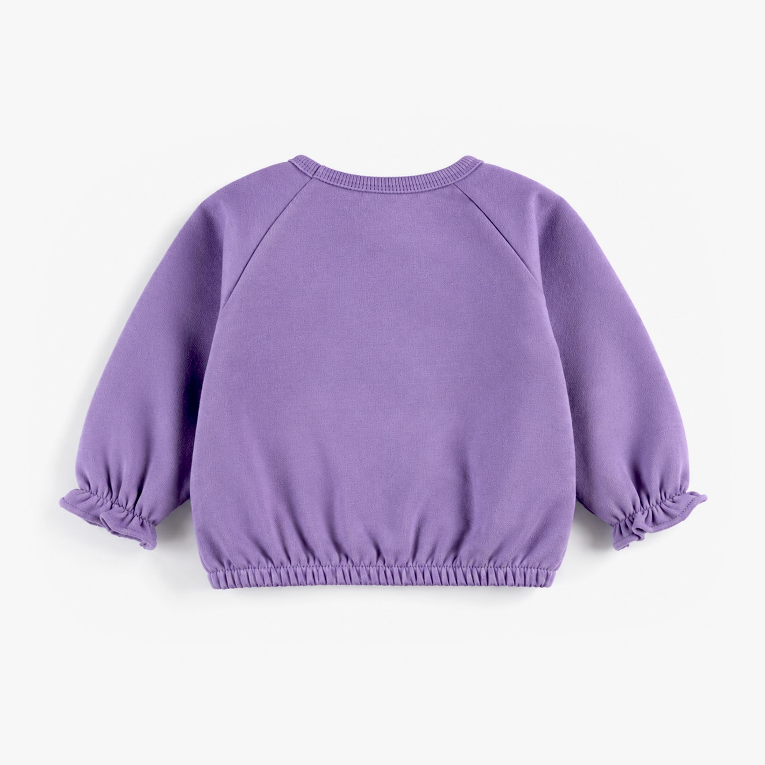 Chandail mauve avec illustration, naissance