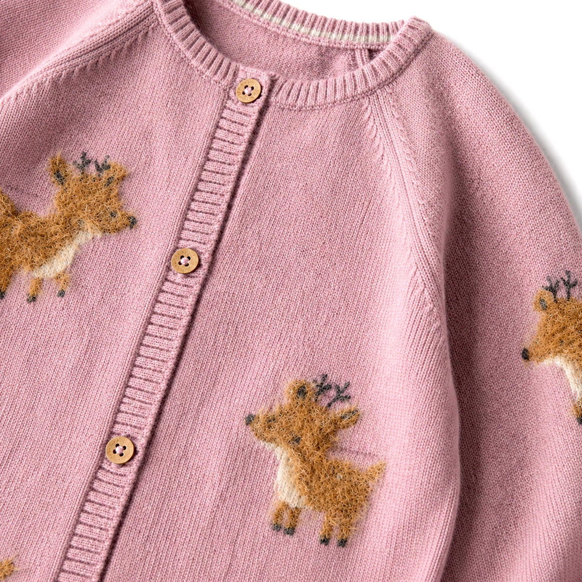 Pink knit one-piece with hedgehog pattern, newborn
