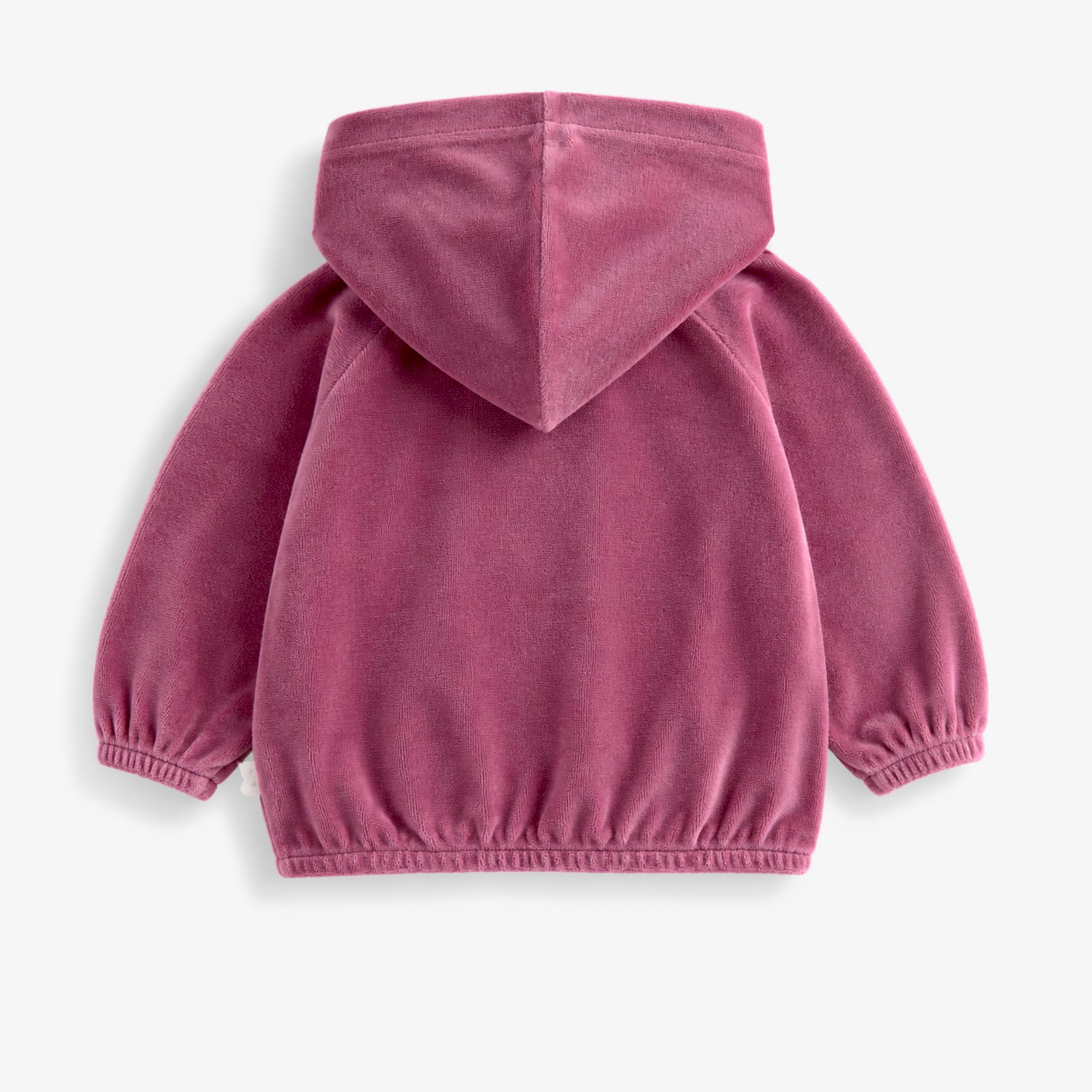 Plum velvet hoodie, baby