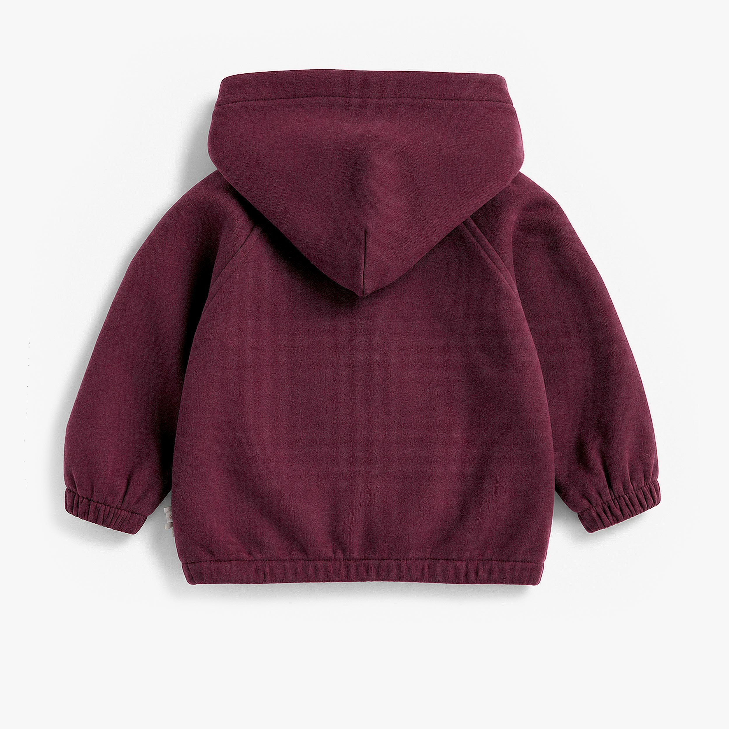 Burgundy fleece hoodie, baby