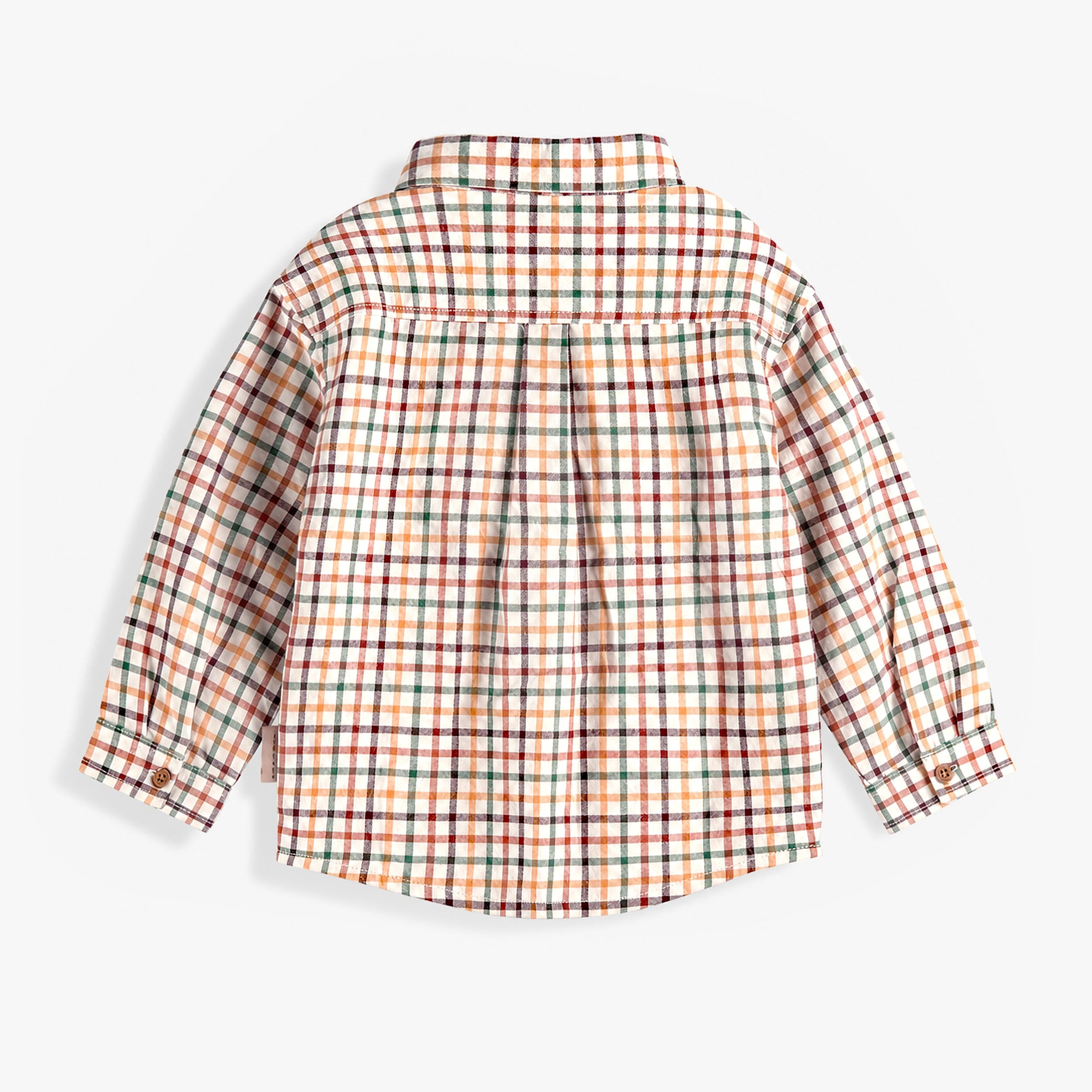 Chemise crème à carreaux multicolores, bébé