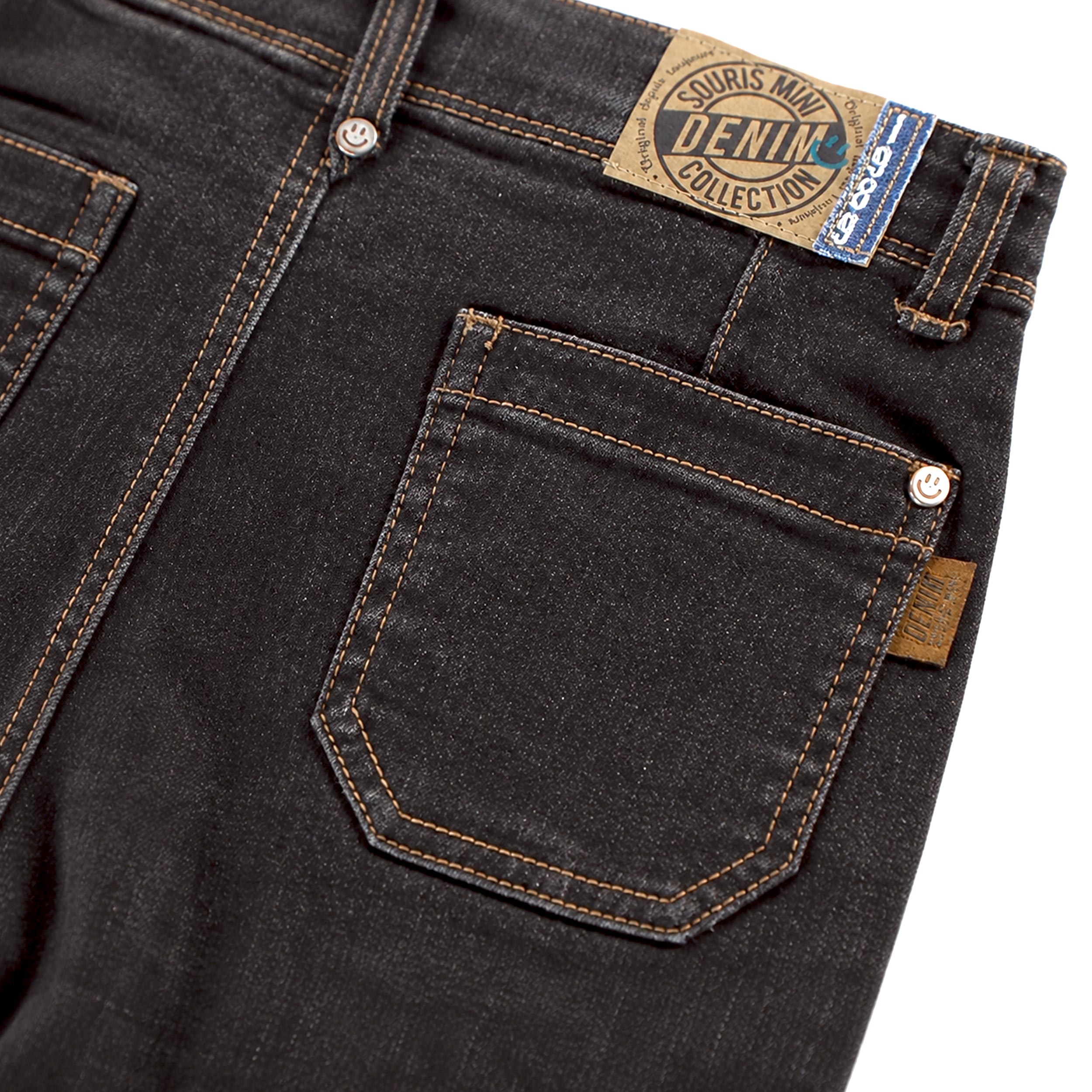 Black cargo jeans, child boy