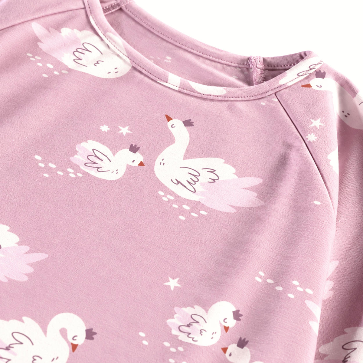 Pink swan print t-shirt, baby
