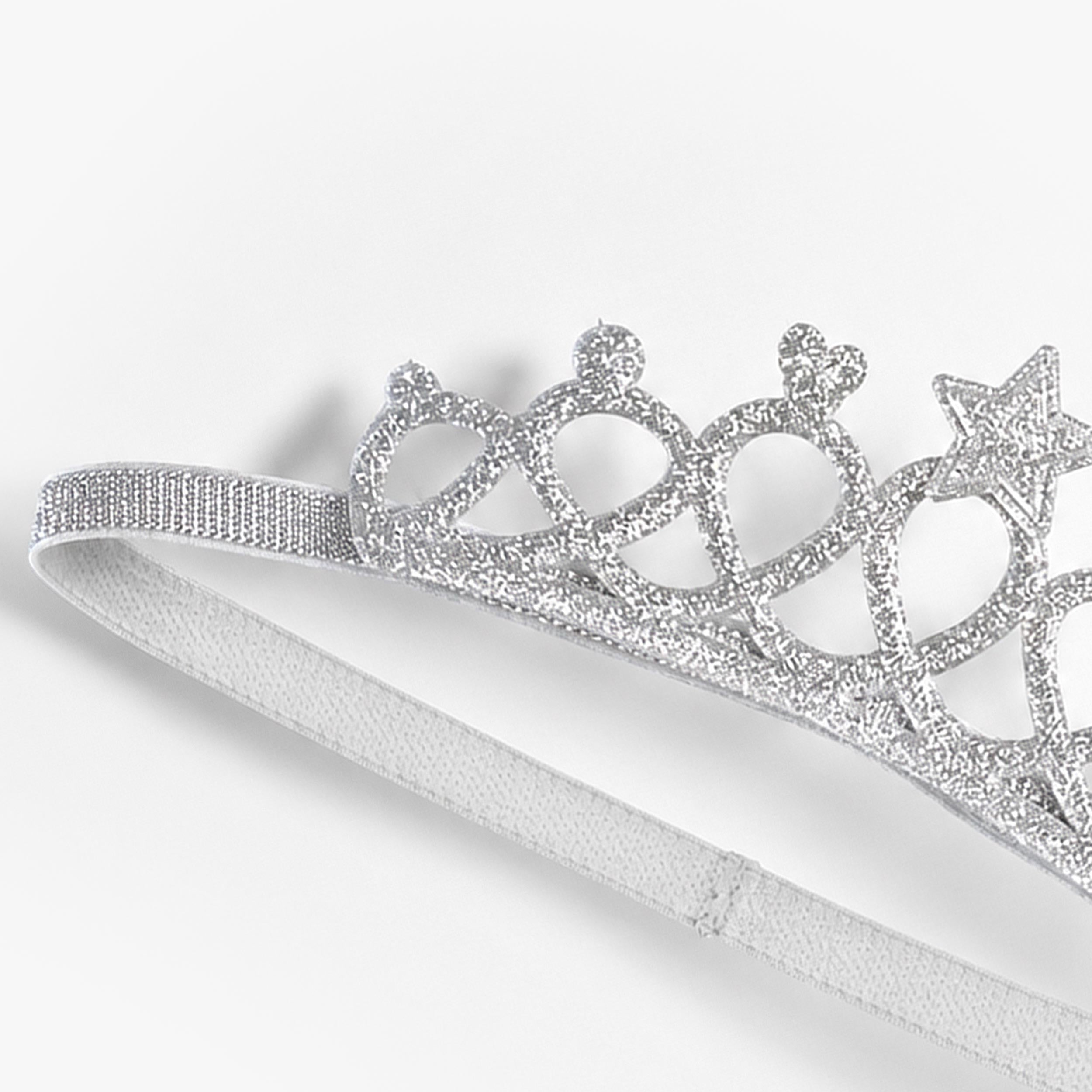 Silver crown headband