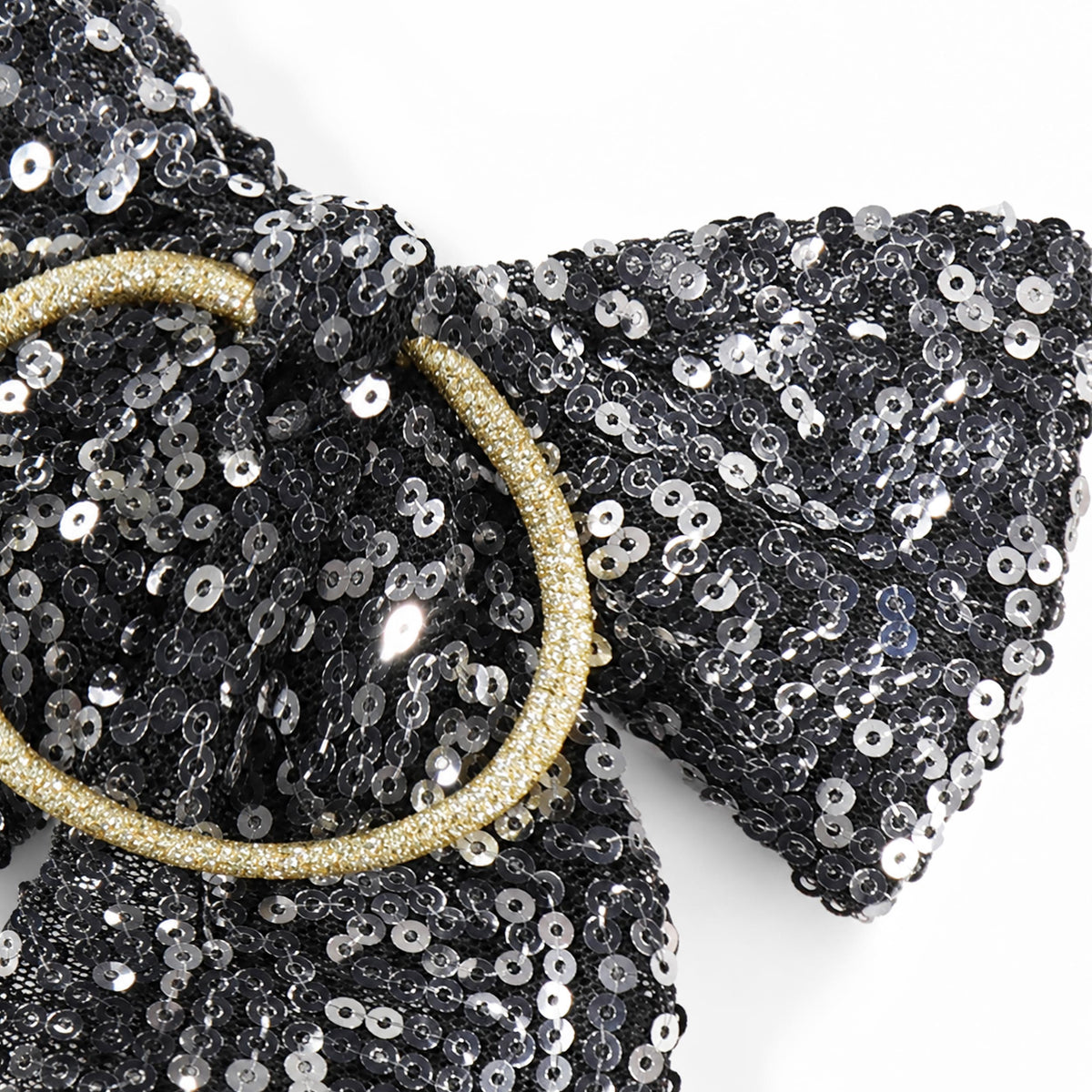 Boucle à cheveux à paillettes argent, enfant
