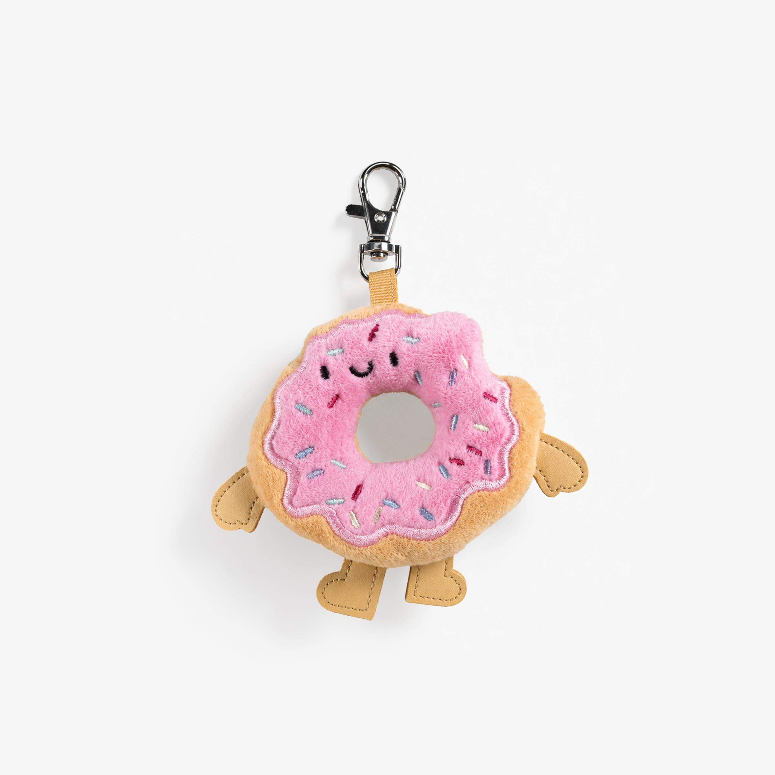Breloque beigne rose en velours, enfant