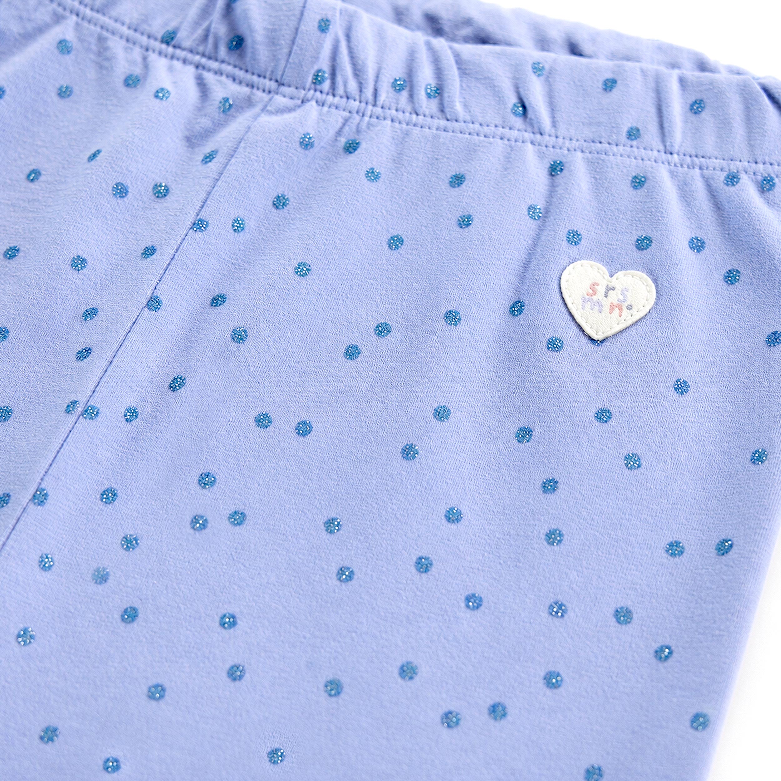 Shiny light blue leggings, child