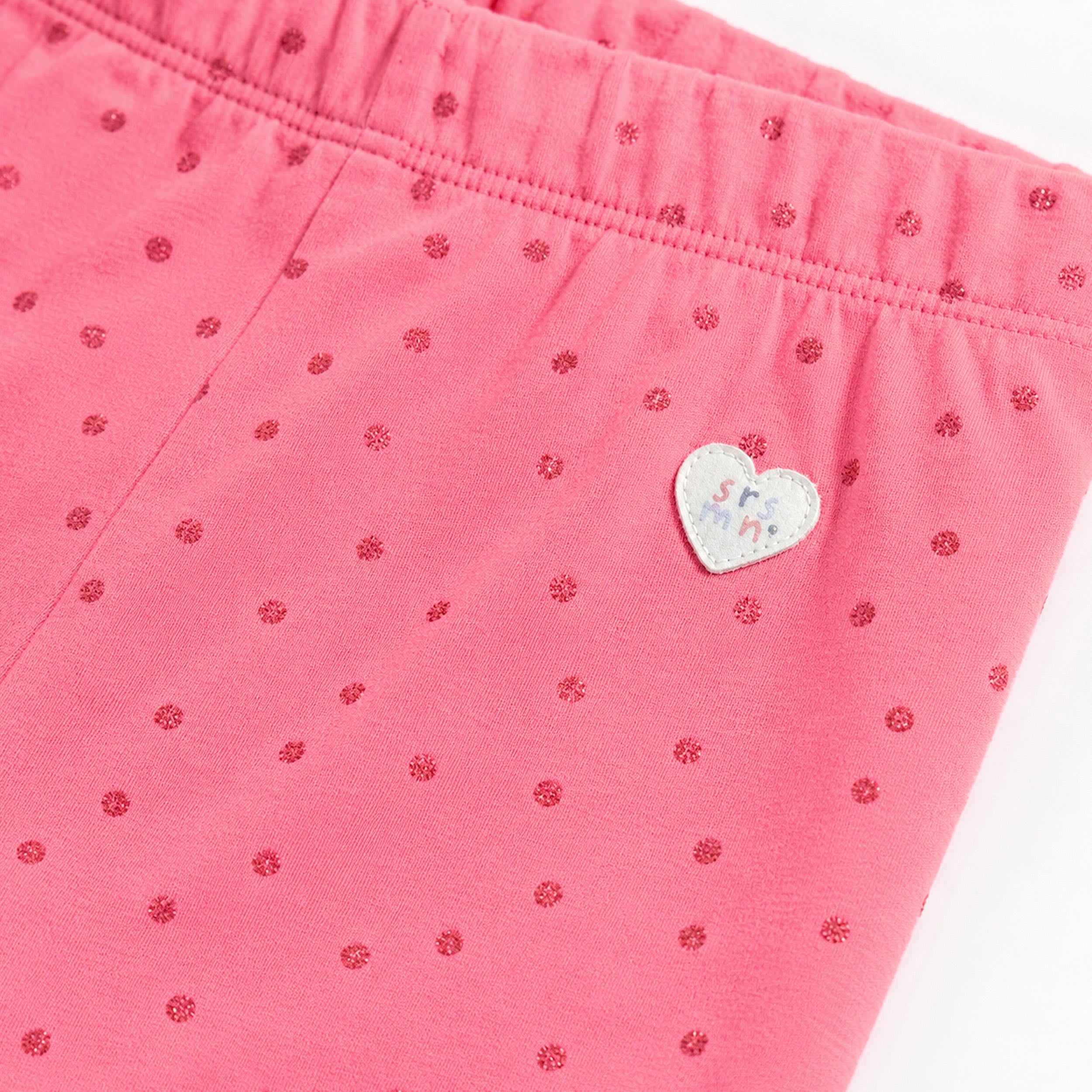 Shiny pink leggings, child