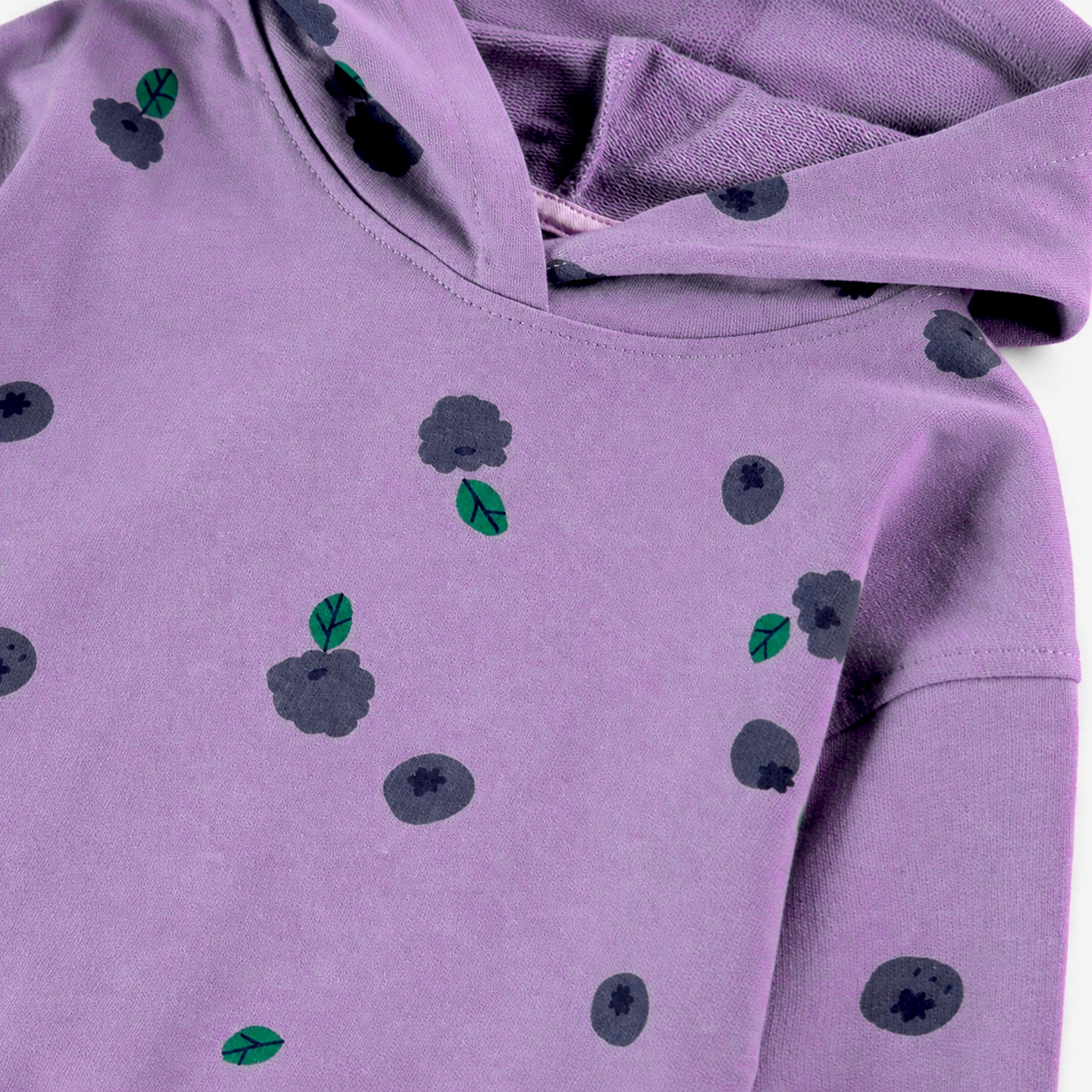 Chandail à capuchon mauve à imprimé, bébé