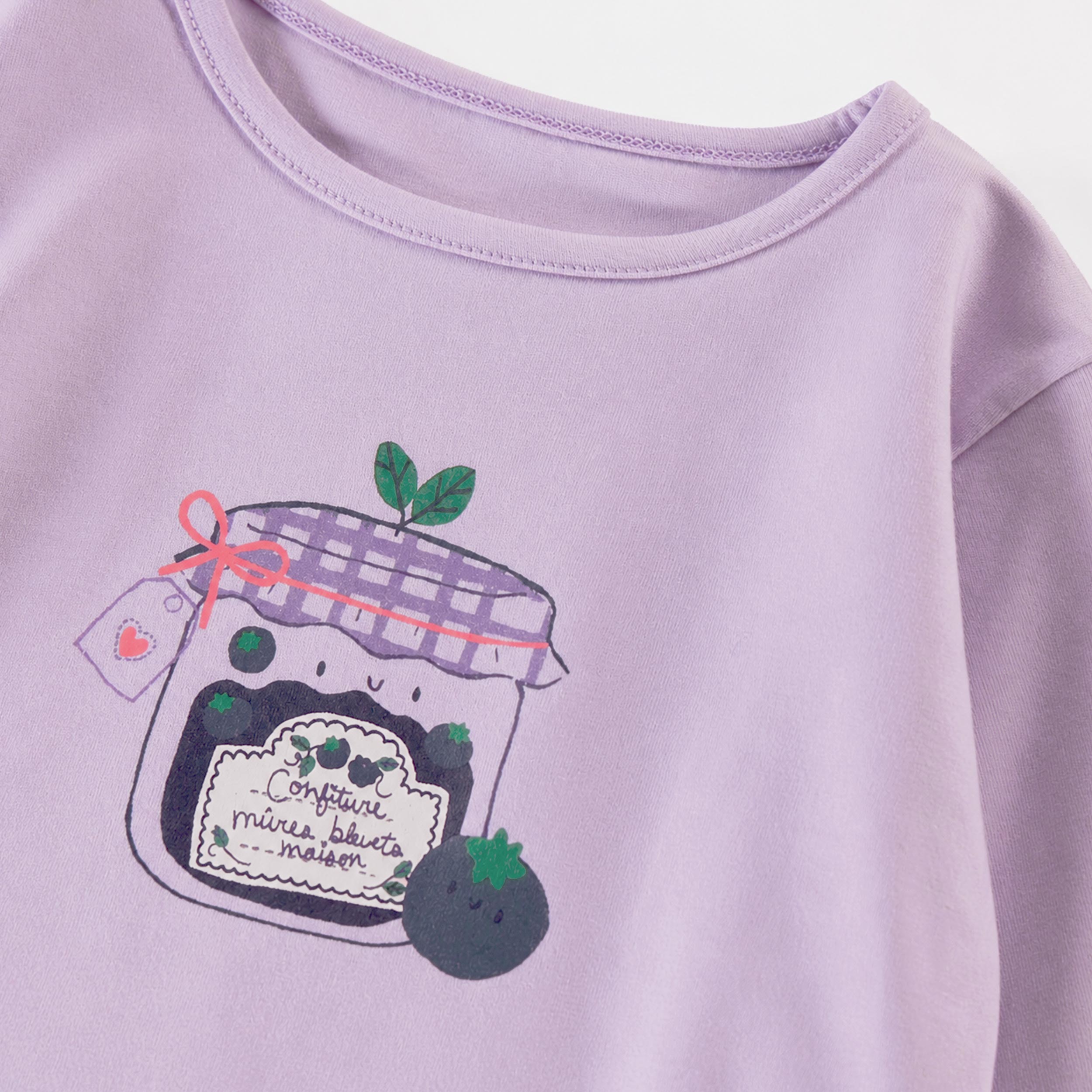 T-shirt mauve avec illustration, bébé