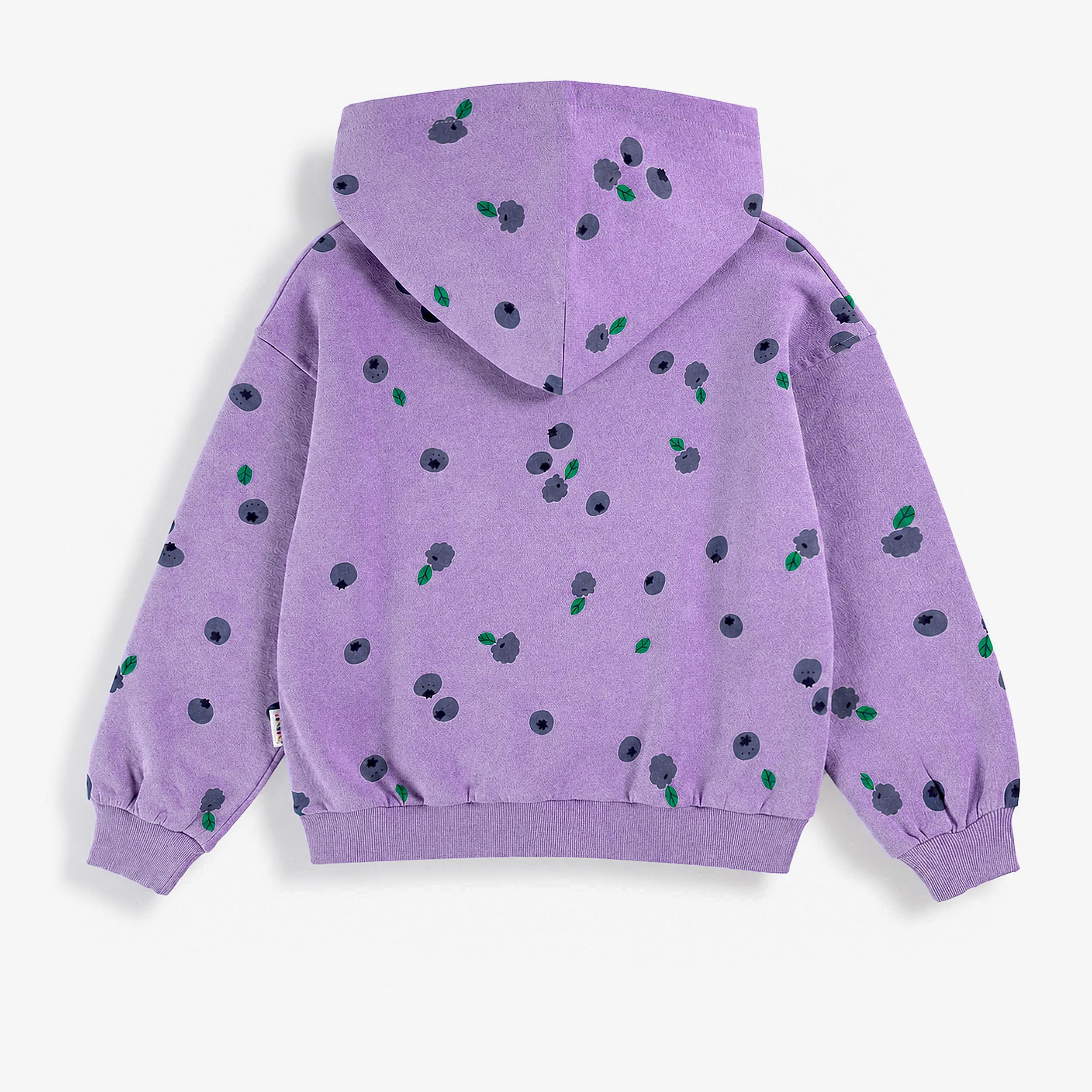 Chandail à capuchon mauve à imprimé, enfant