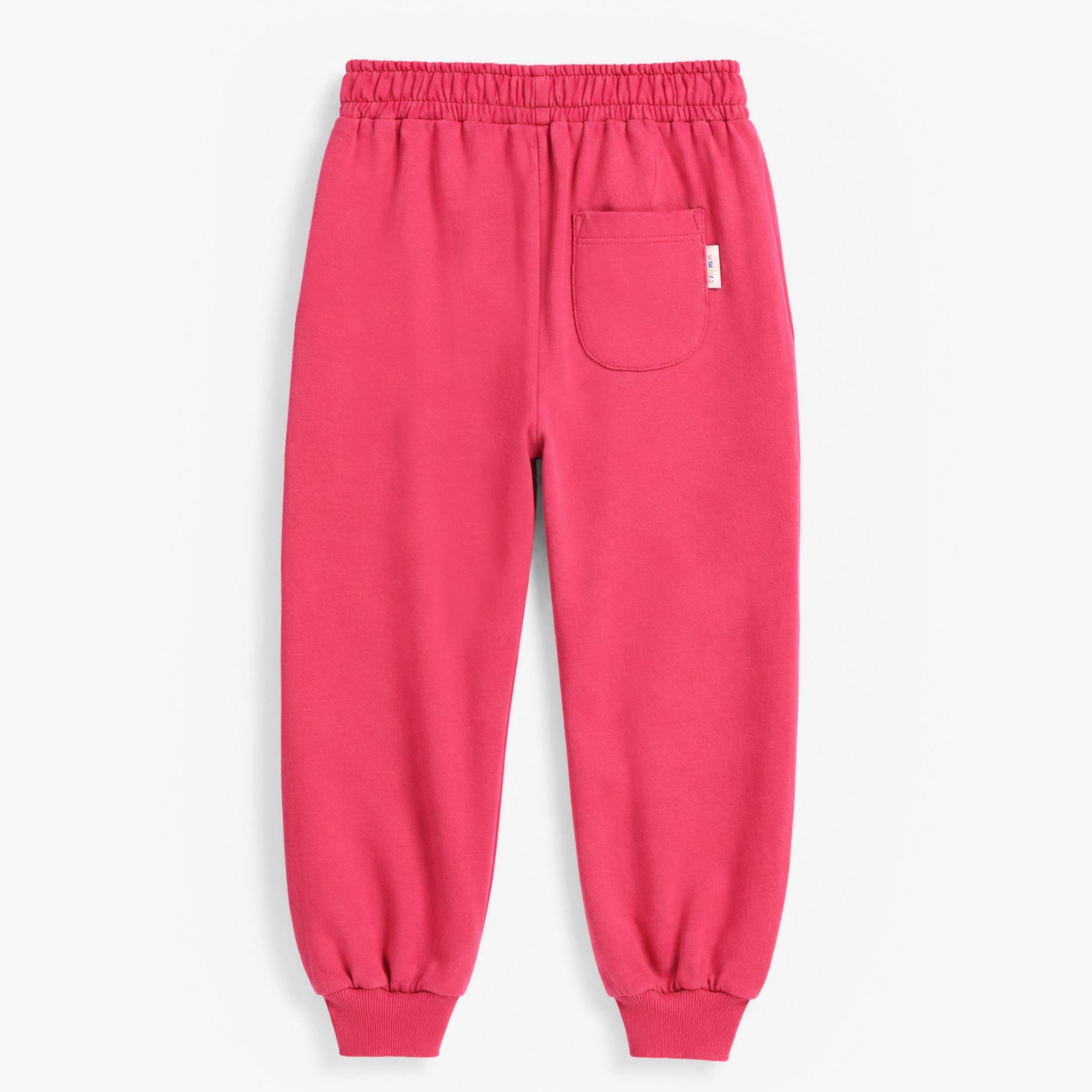Pantalon rose foncé en coton français, enfant