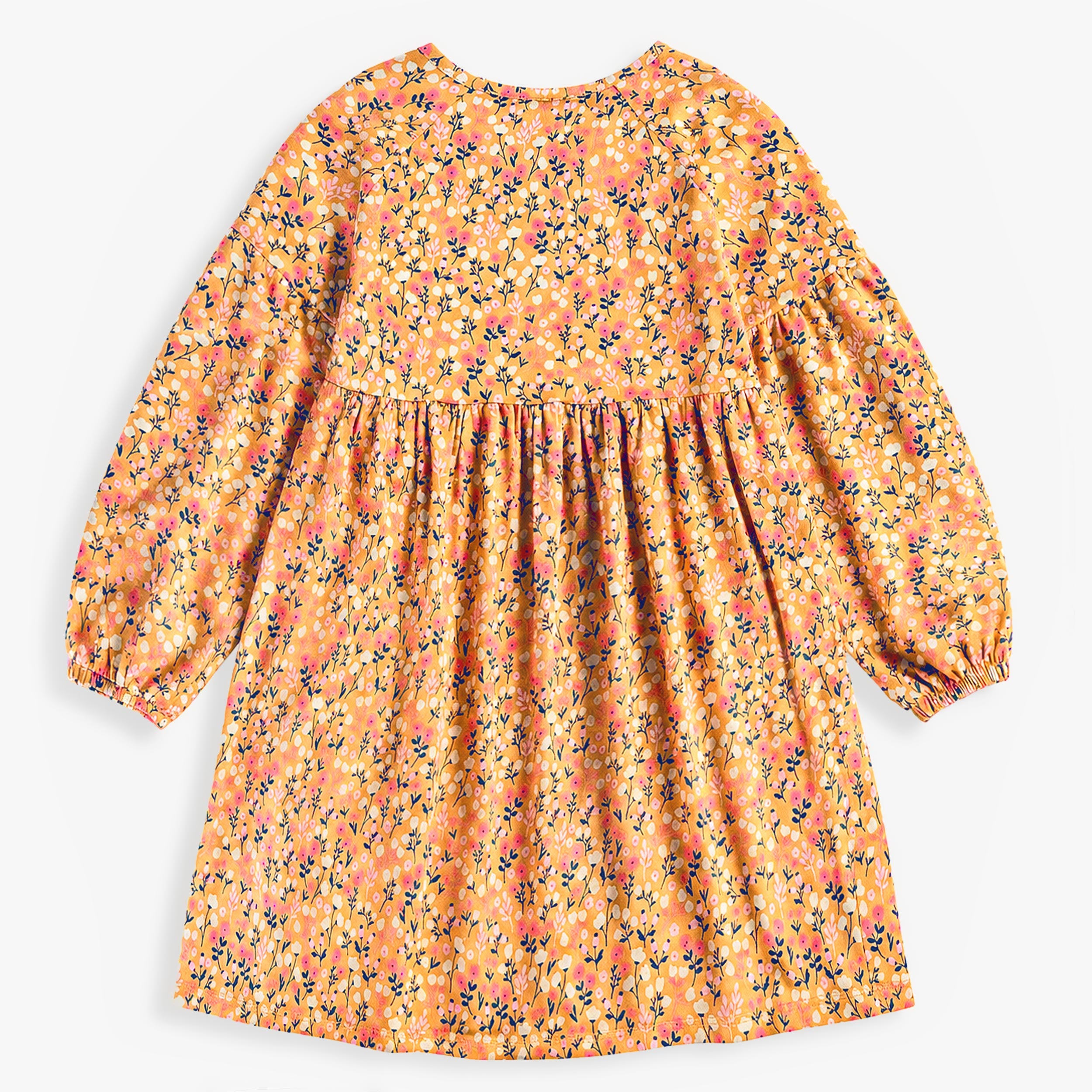 Robe orange à imprimé floral, enfant