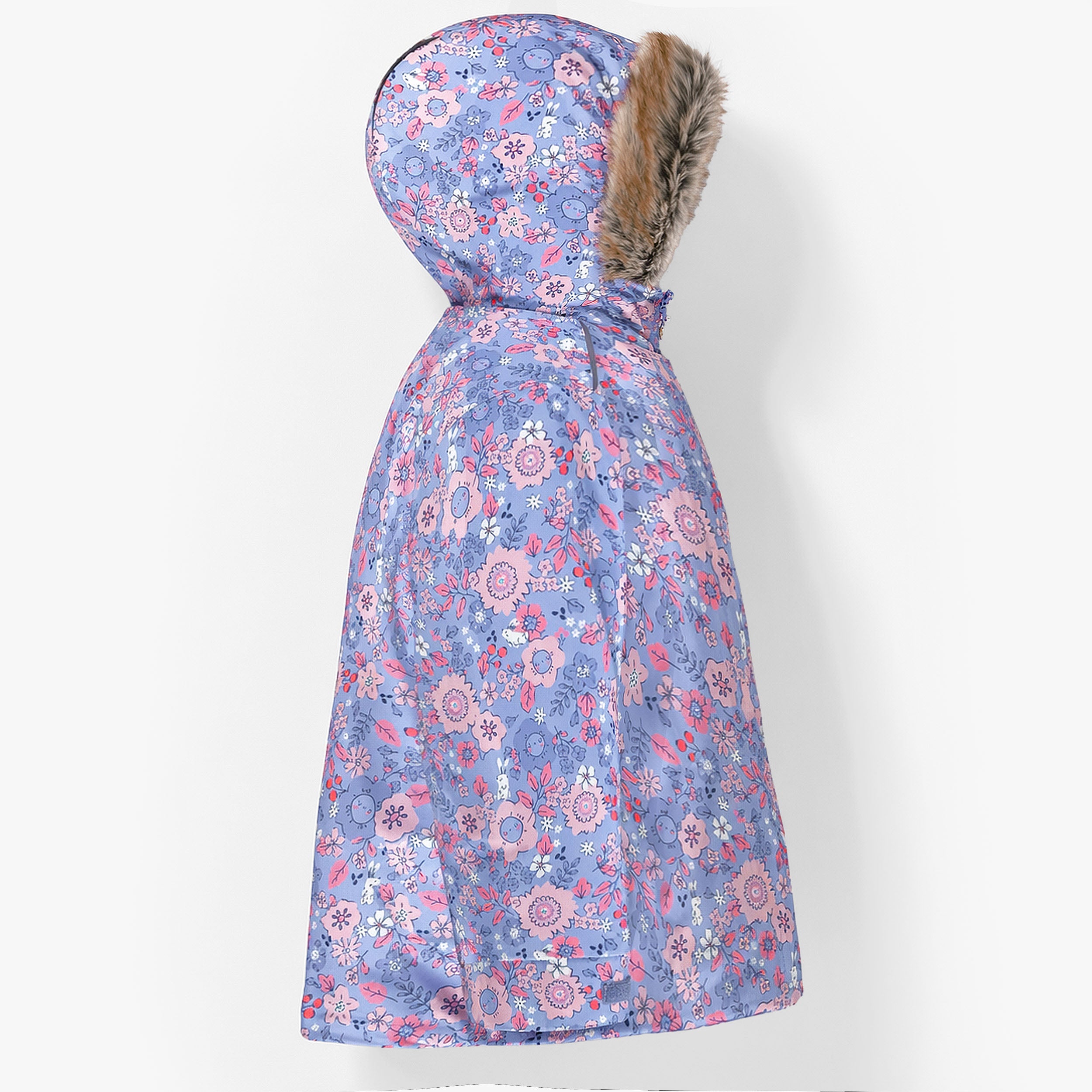 Purple Floral Two-Piece Snowsuit, child