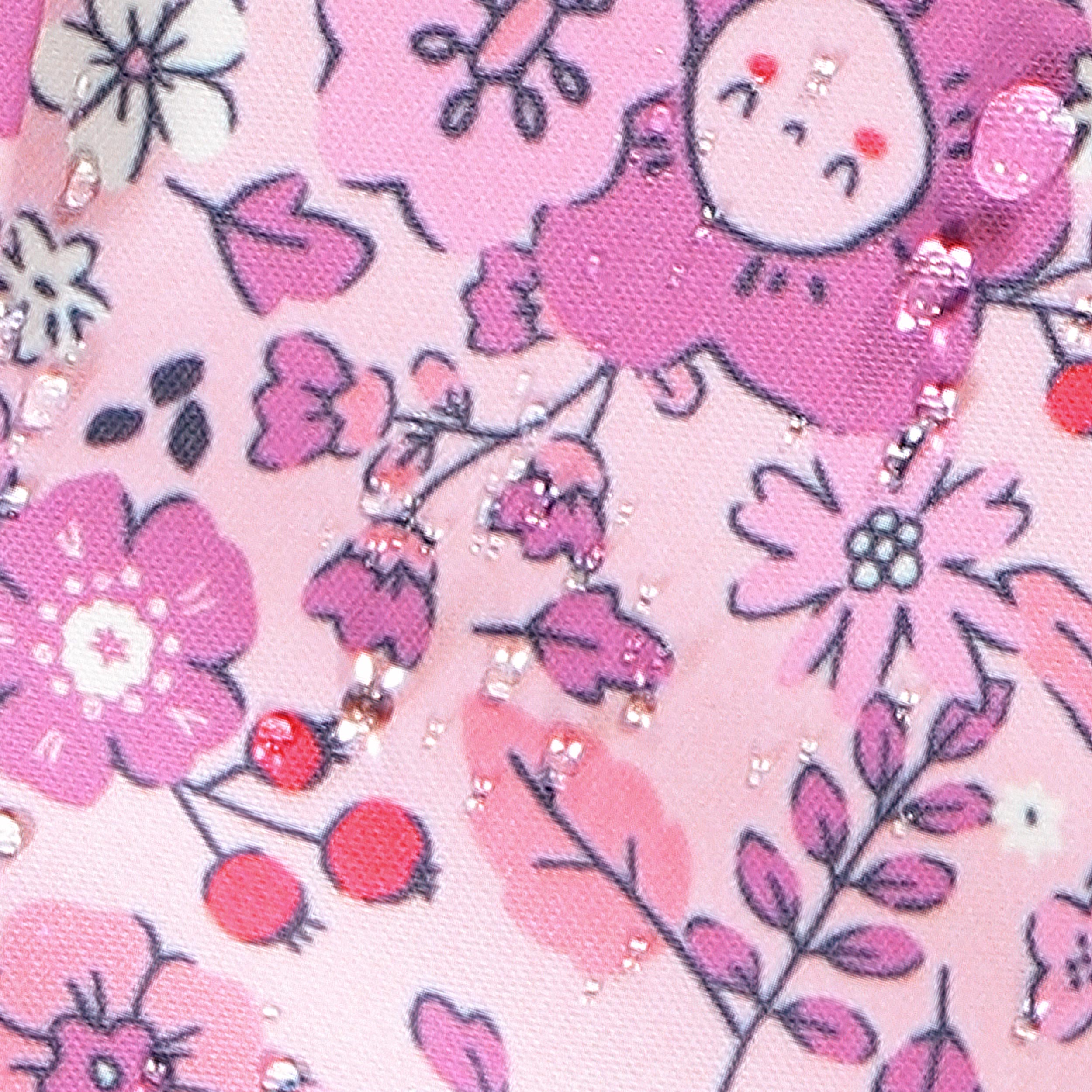 Pink floral print one-piece snowsuit , child