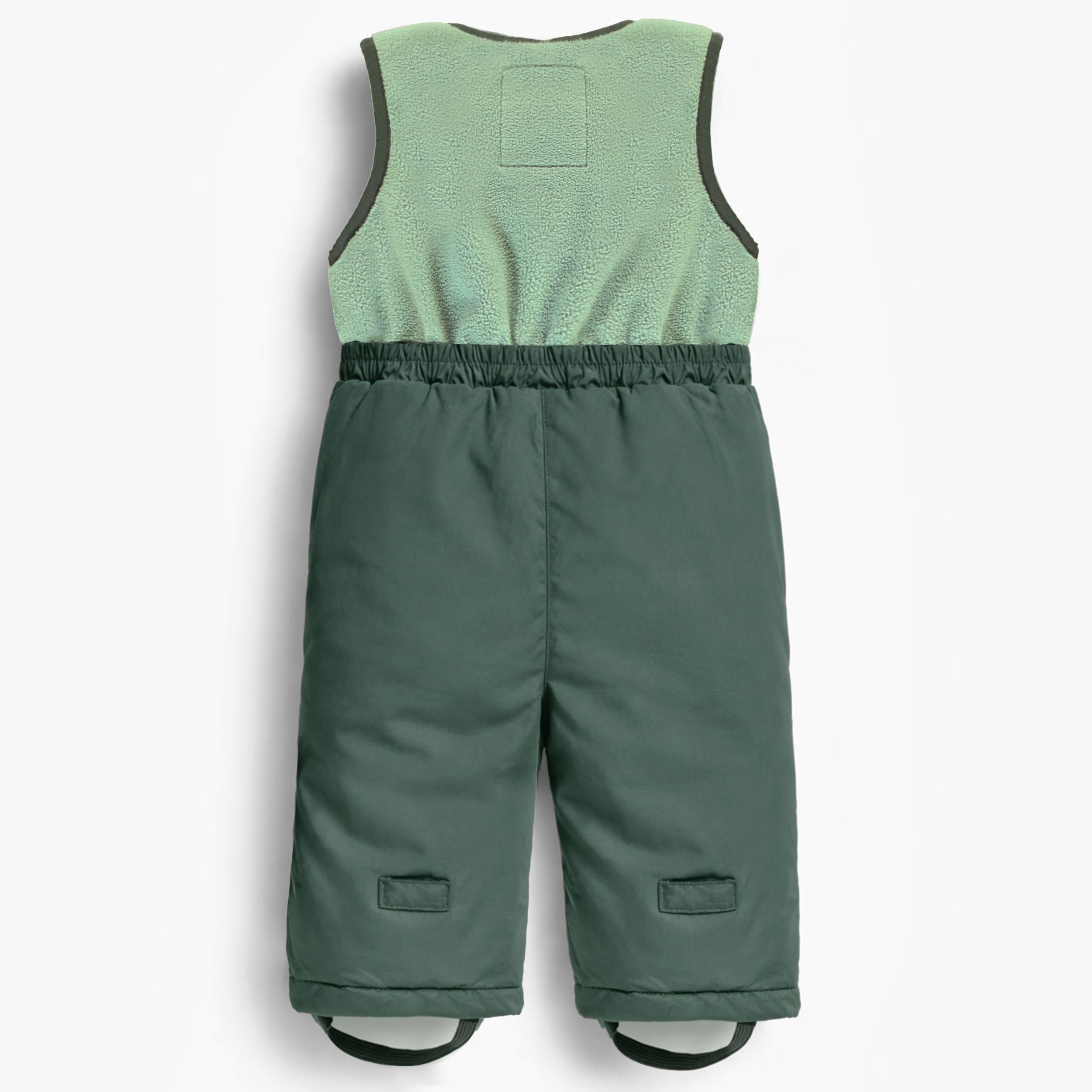 Habit de neige deux pièces beige et vert à imprimé, bébé
