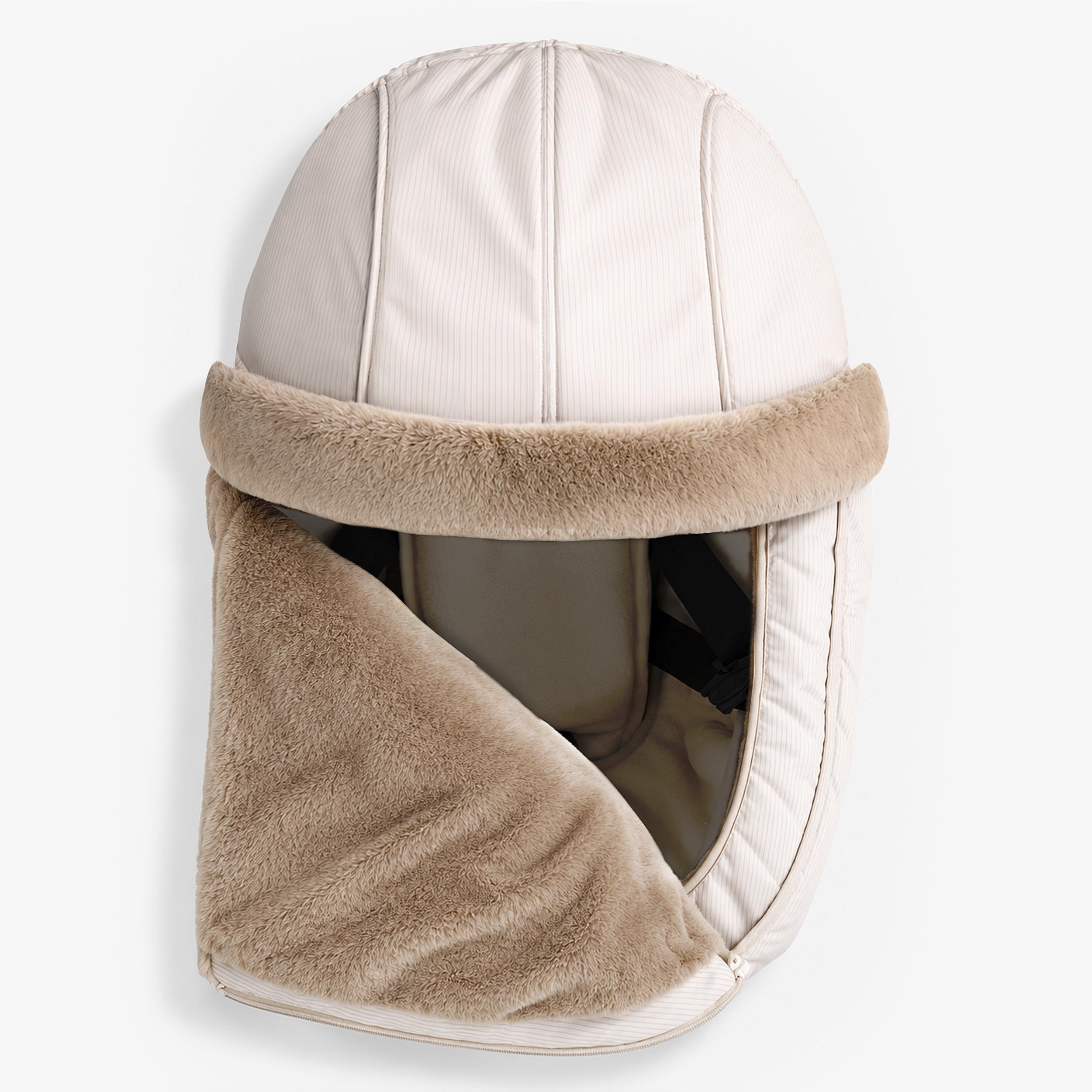 Housse de coquille d’auto crème à rayures, naissance