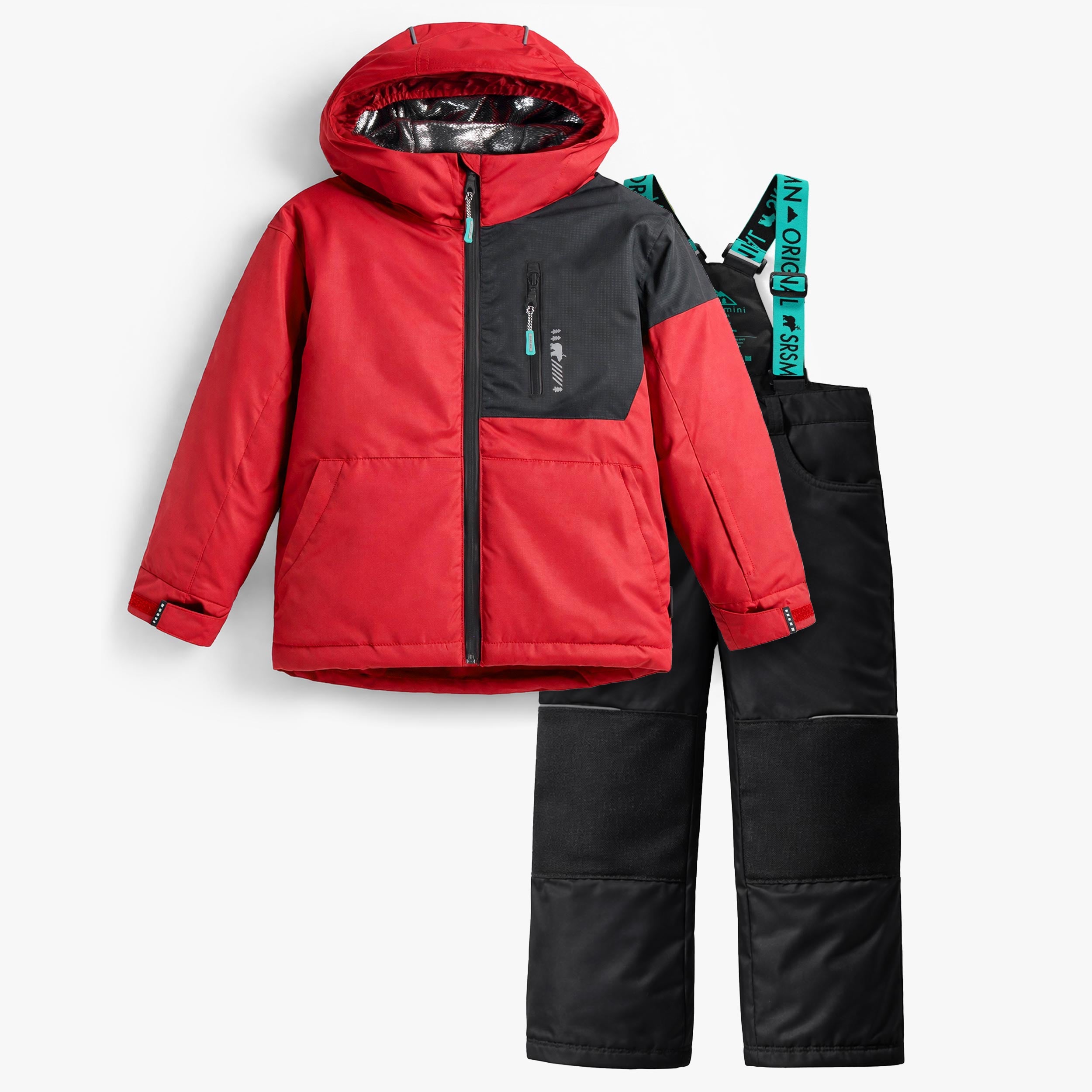 Red and Black PERFO+ Two-Piece Snowsuit, child