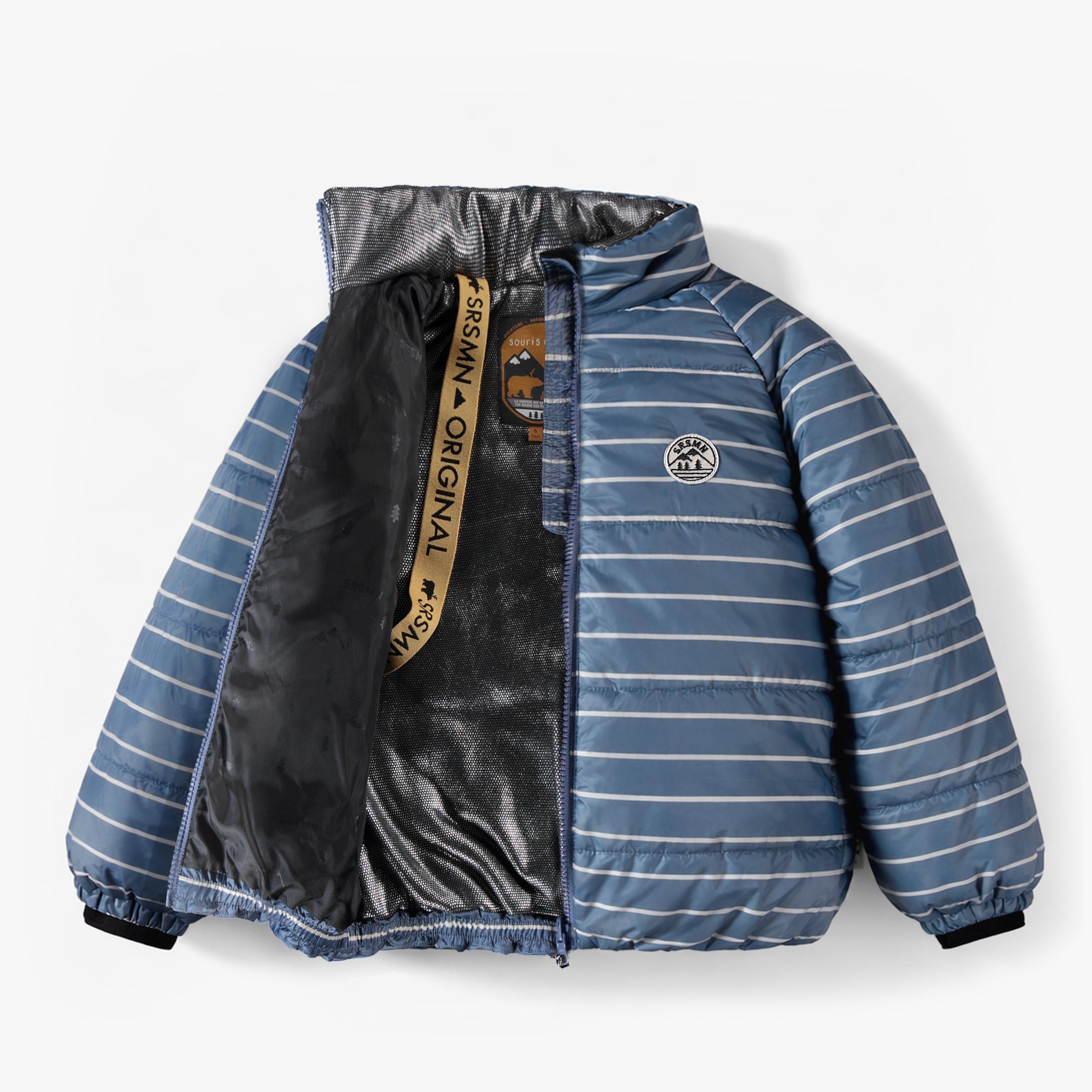 Manteau d'hiver 3 en 1 bleu et noir, enfant
