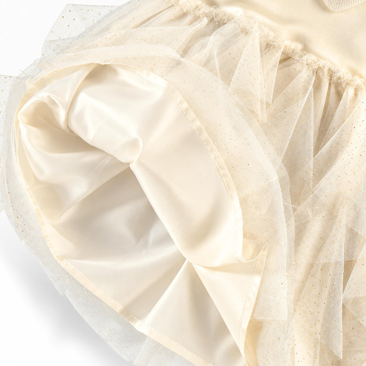 Cream velvet and holiday tulle dress, baby