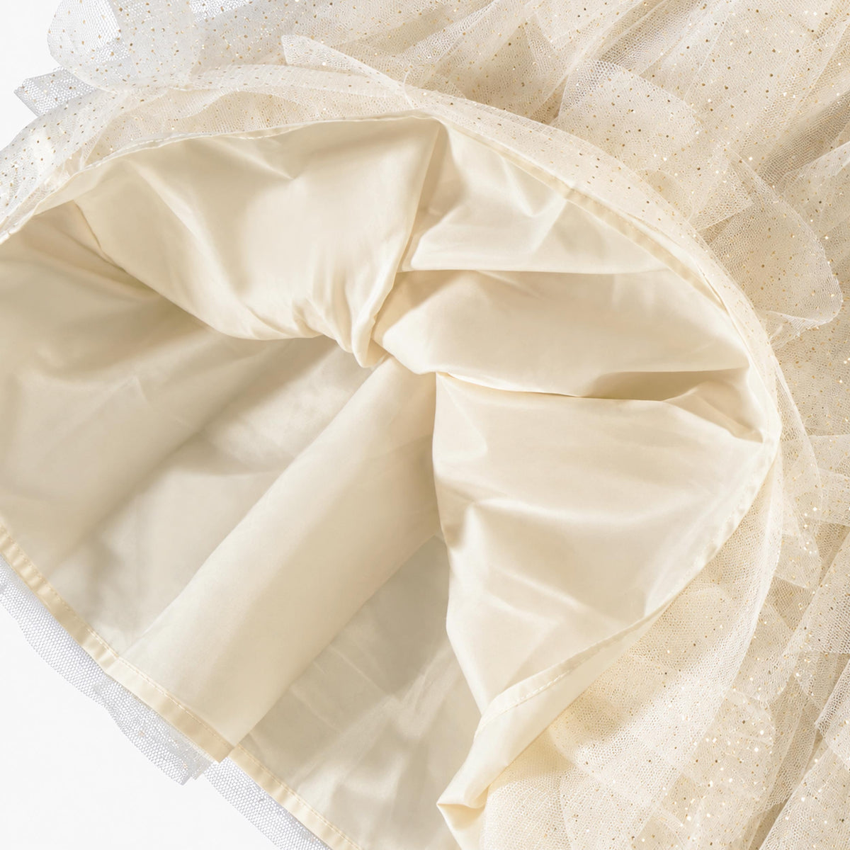 Robe crème en velours et tulle des Fêtes, enfant