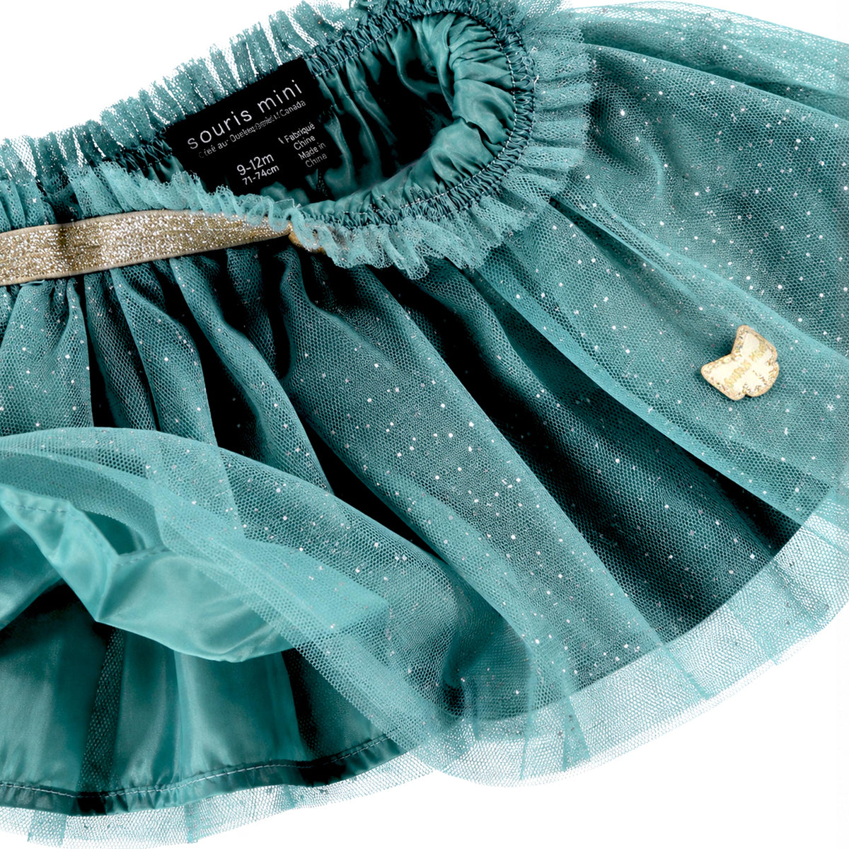 Turquoise holiday tulle skirt, baby