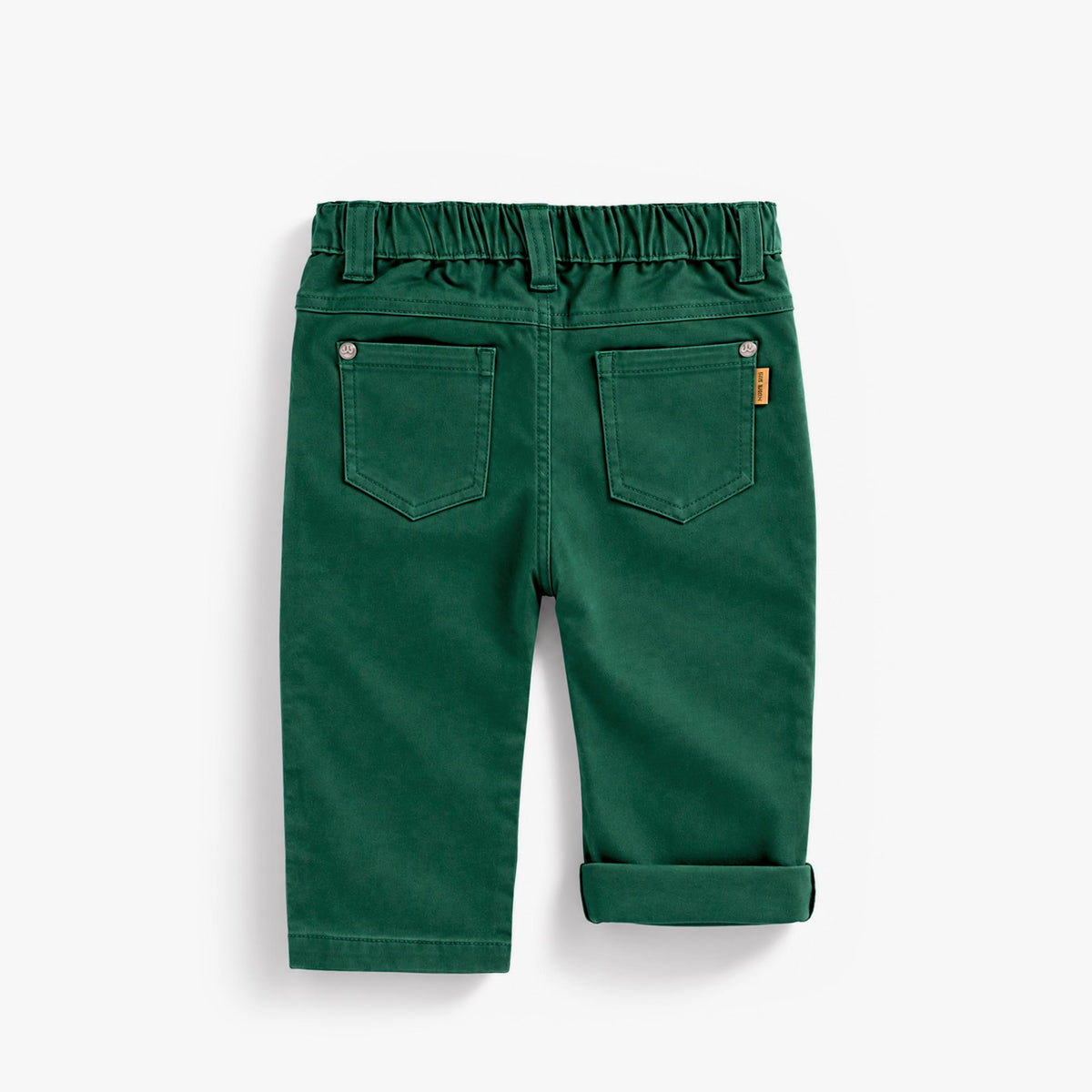 Green brushed twill pants, baby