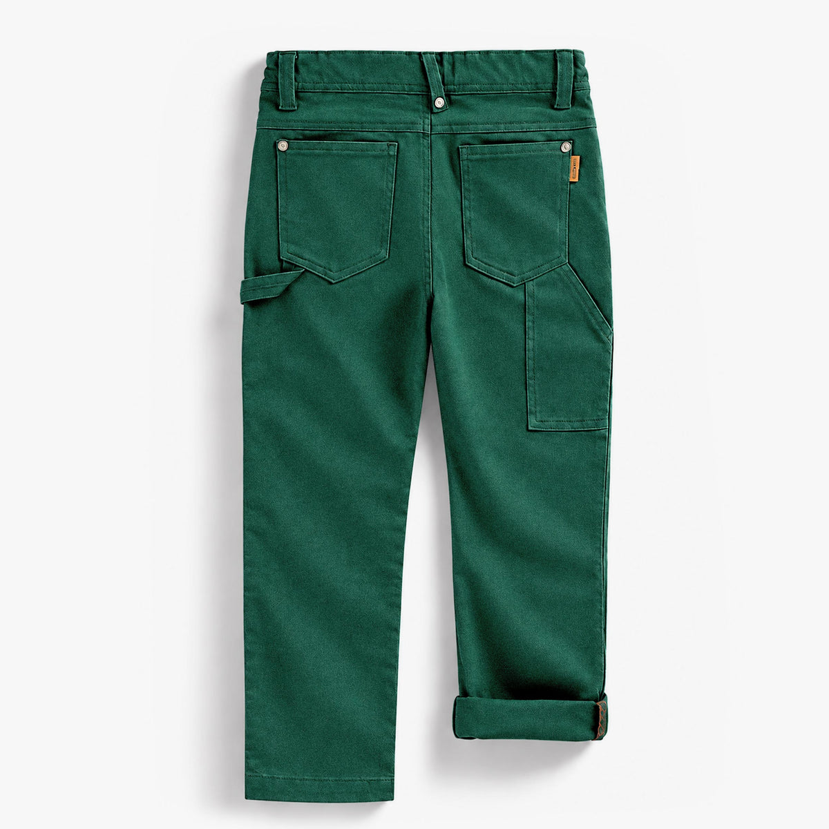 Pantalon vert en twill brossé, enfant